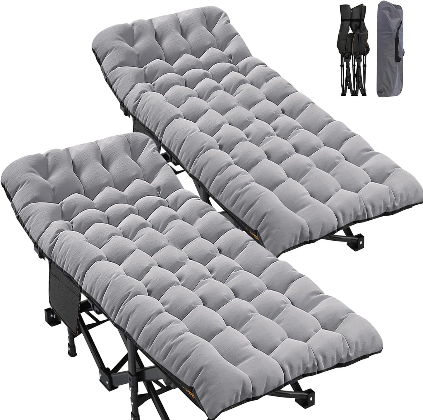 Oversized XXL Folding Camping Cot for Adults - Heavy Duty Bed