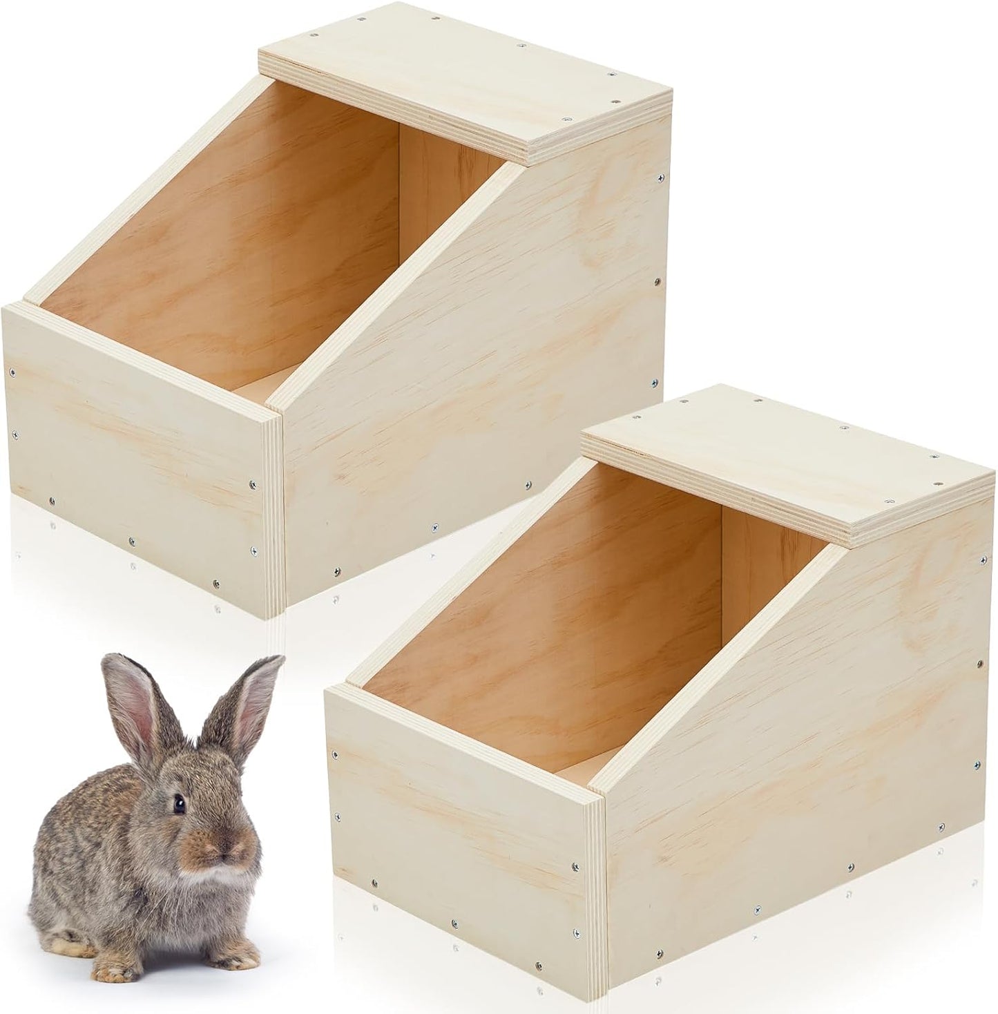Maxcheck Rabbit Nesting Box 2 Pack for Small Animals Comfort