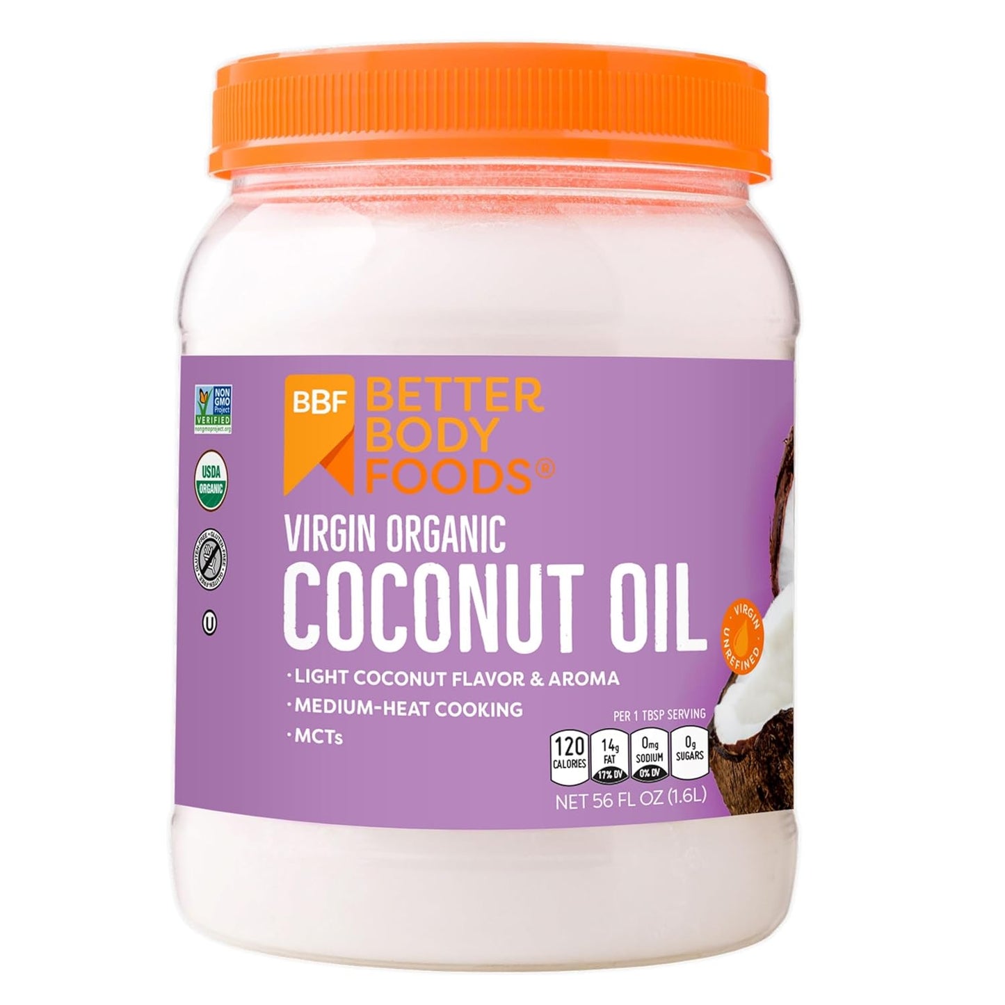 Organic Unrefined Coconut Oil for Hair, Skin, and Cooking
