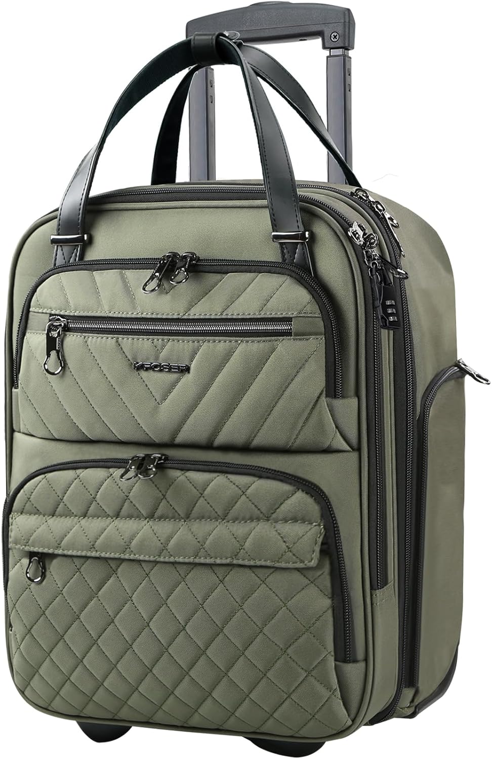 KROSER Carry On Underseat Multi-functional Overnight Suitcase