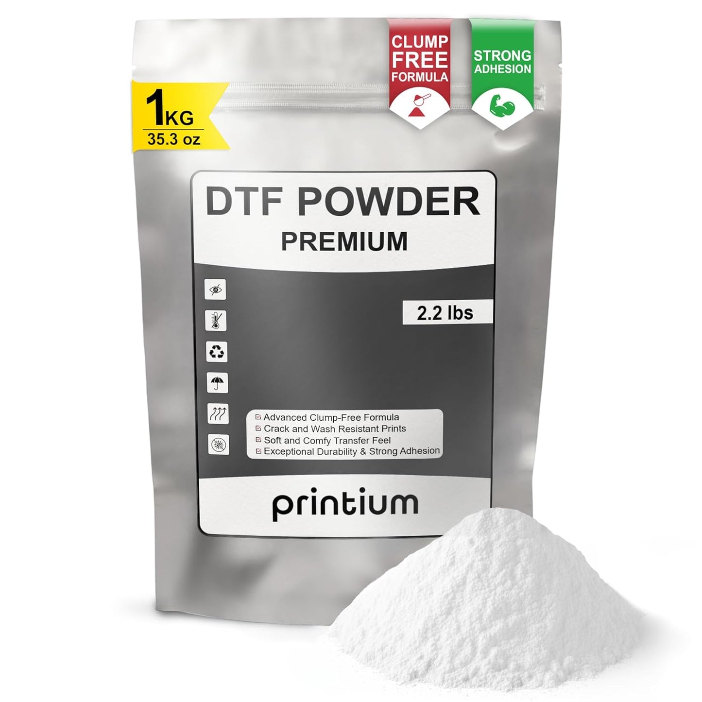 Premium White DTF Powder for Strong Adhesion and Vivid Prints