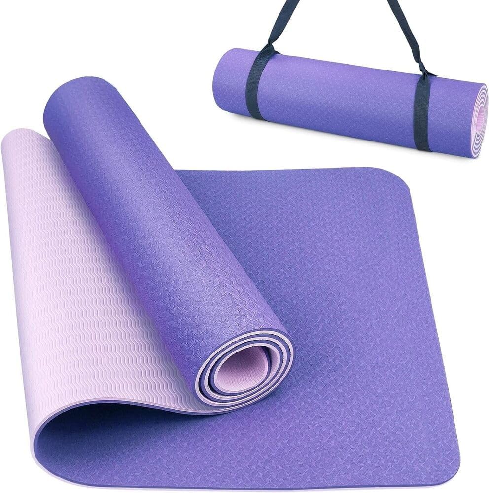 Non-Slip Yoga Mat with Carrying Strap - WUIIEN