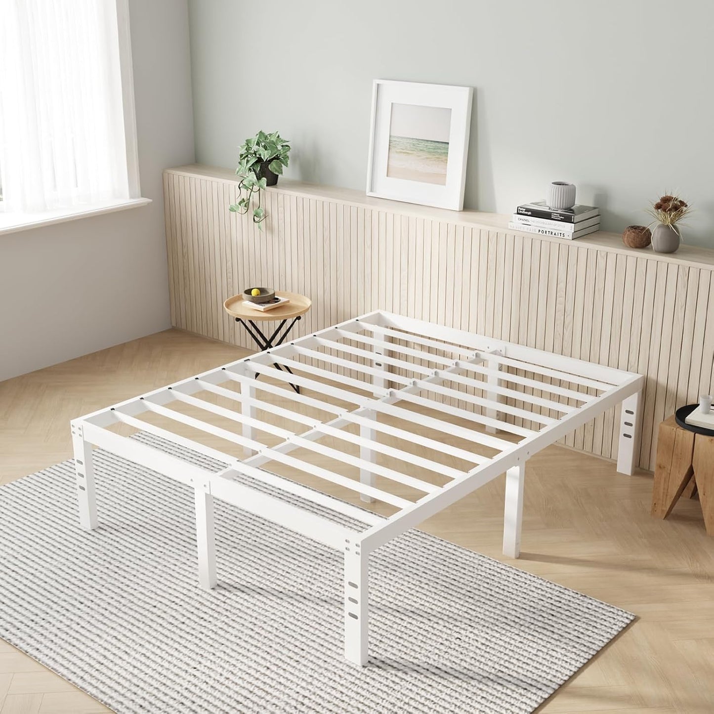 Novilla Queen Size Bed Frame with Under-Bed Storage