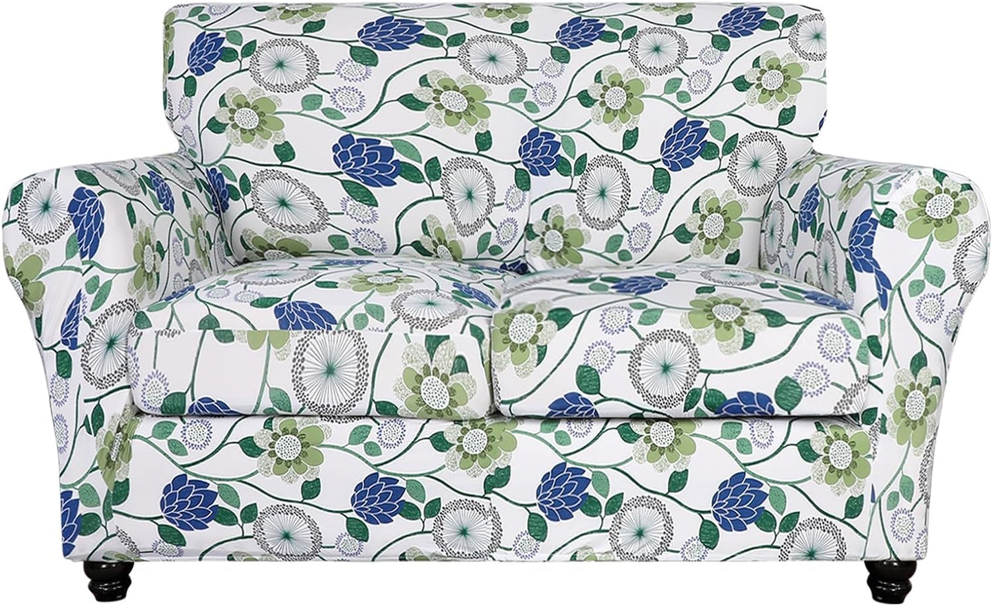 SearchI Stretch Sofa Cover for Loveseat with Floral Pattern