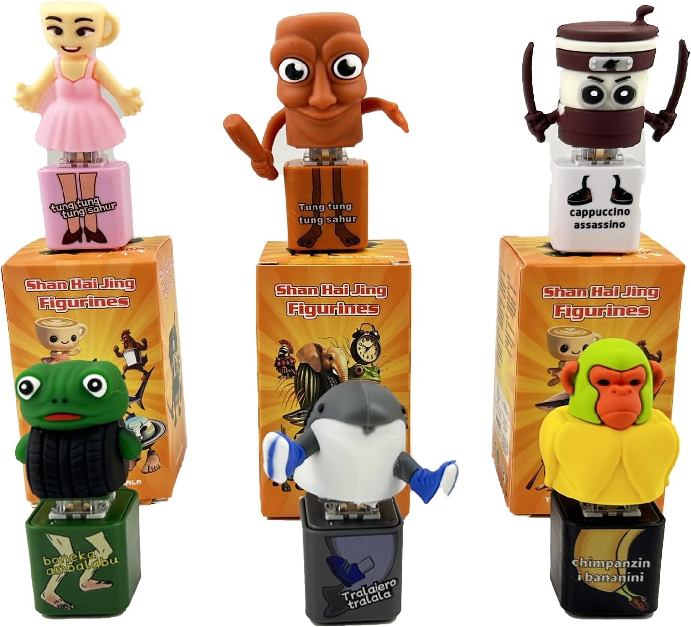 ActiveAura Italian Brainrot Toys: Fun Glow & Voice Figurines Set