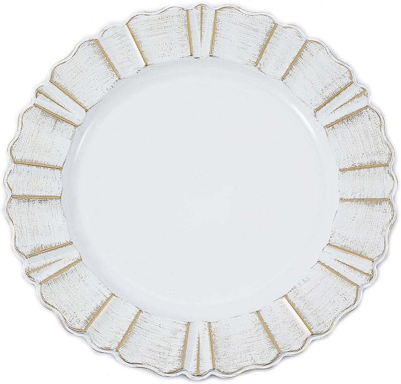 Elegant 12-Pack Acrylic Plastic Charger Plates for Events