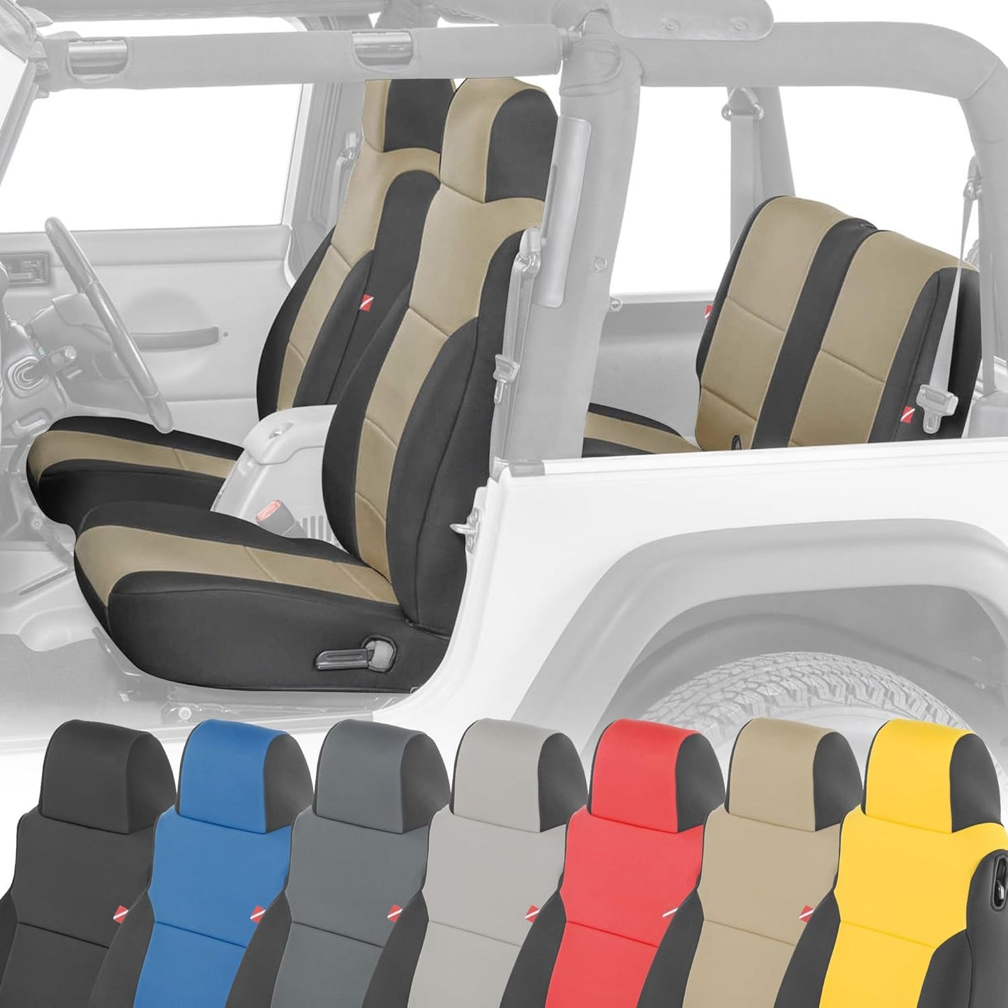 Diver Down Neoprene Seat Cover Set for Jeep TJ 1997-2006