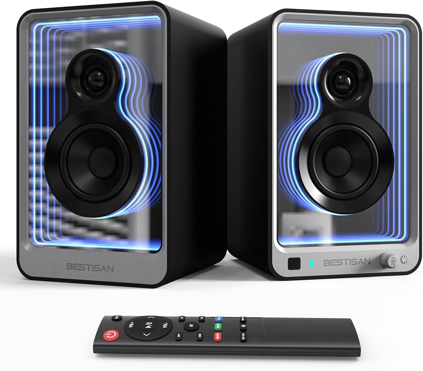 BESTISAN SR15 Bluetooth Bookshelf Speakers: Rich Sound, Dynamic Experience