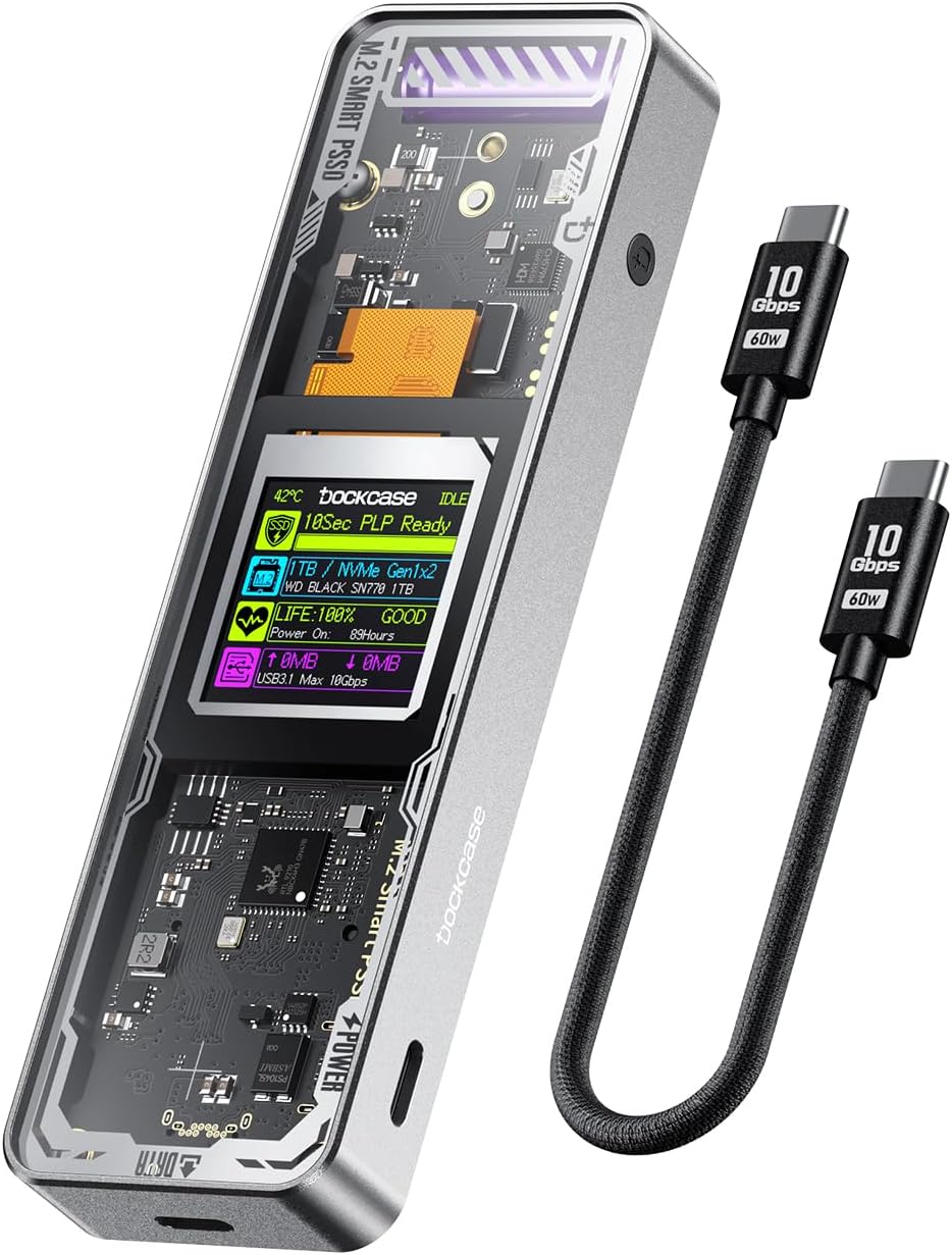 DOCKCASE Explorer Edition M.2 NVMe SSD Enclosure for Fast Data