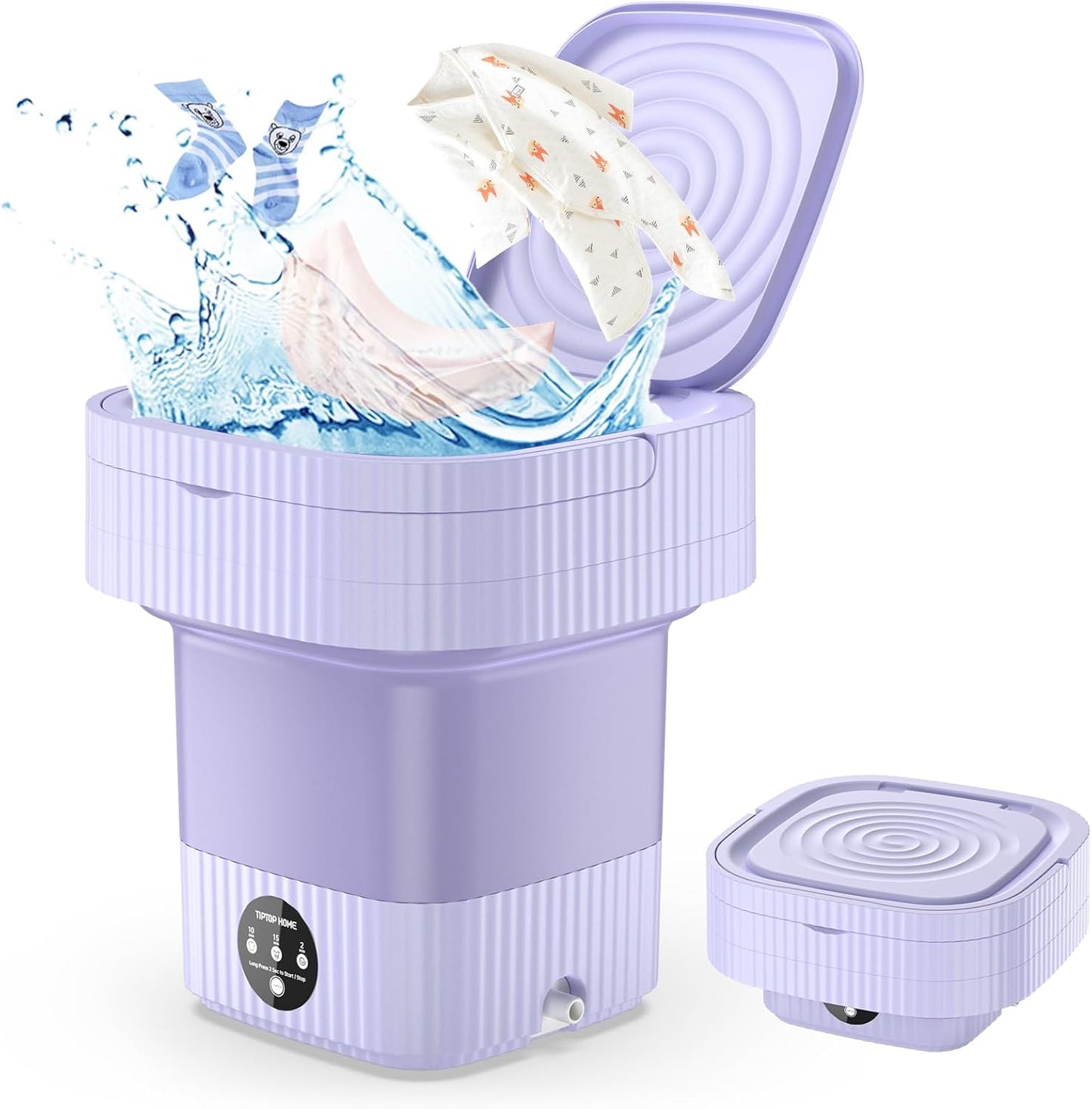 Portable 10L Foldable Washer: Deep Clean Anywhere!