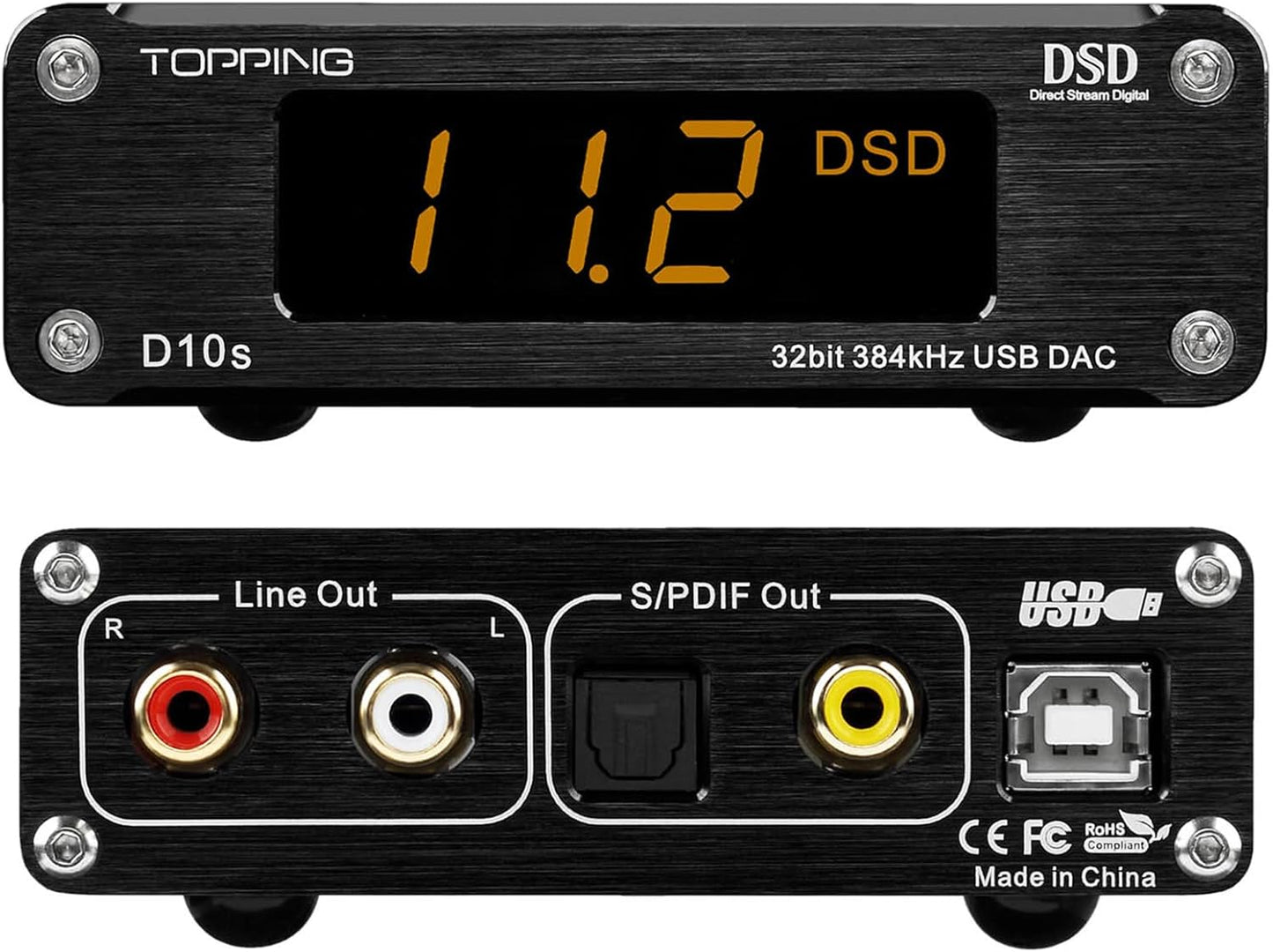 TOPPING D10s HiFi USB DAC for High-Resolution Audio Playback