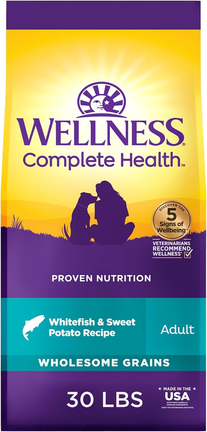 Wellness Complete Health Dry Dog Food for Adult Dogs, 30-Pound