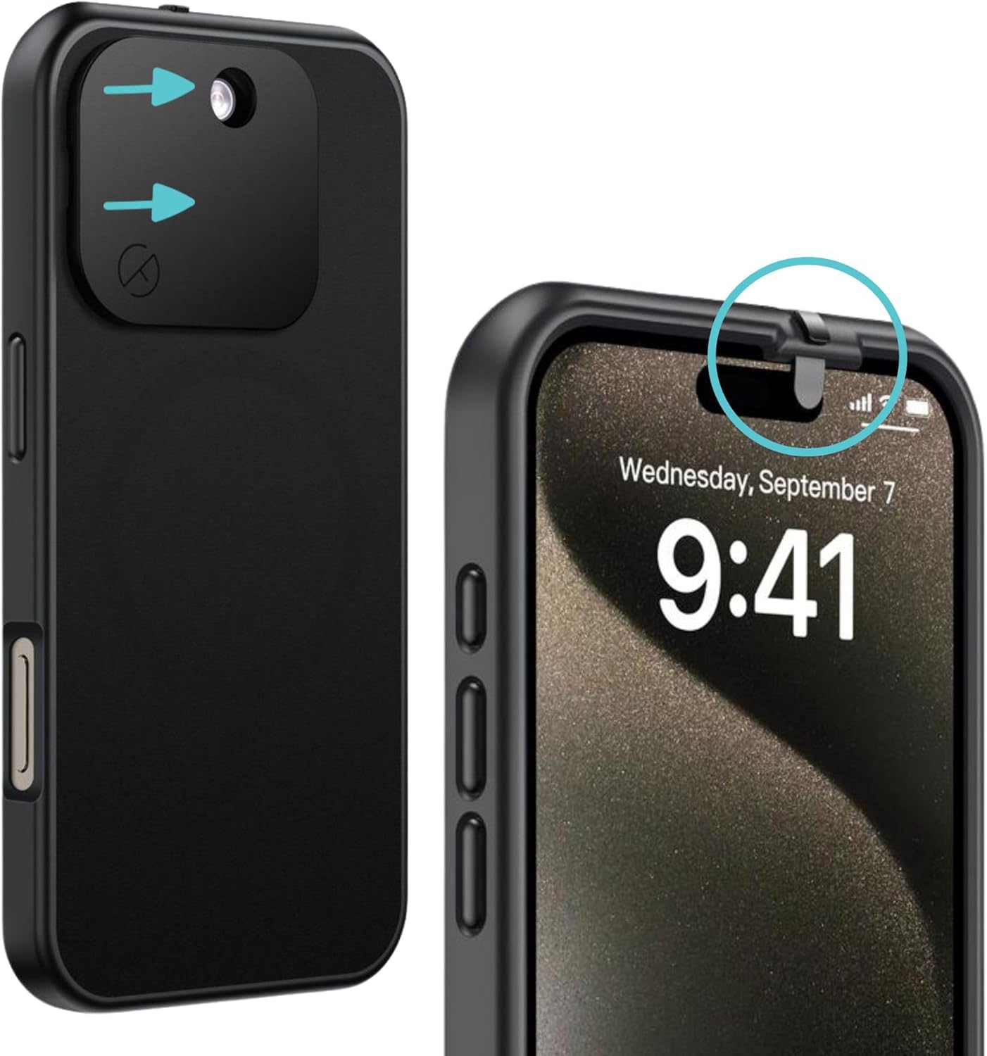 iPhone 16 Pro Max Privacy Case with Kickstand and Camera Covers