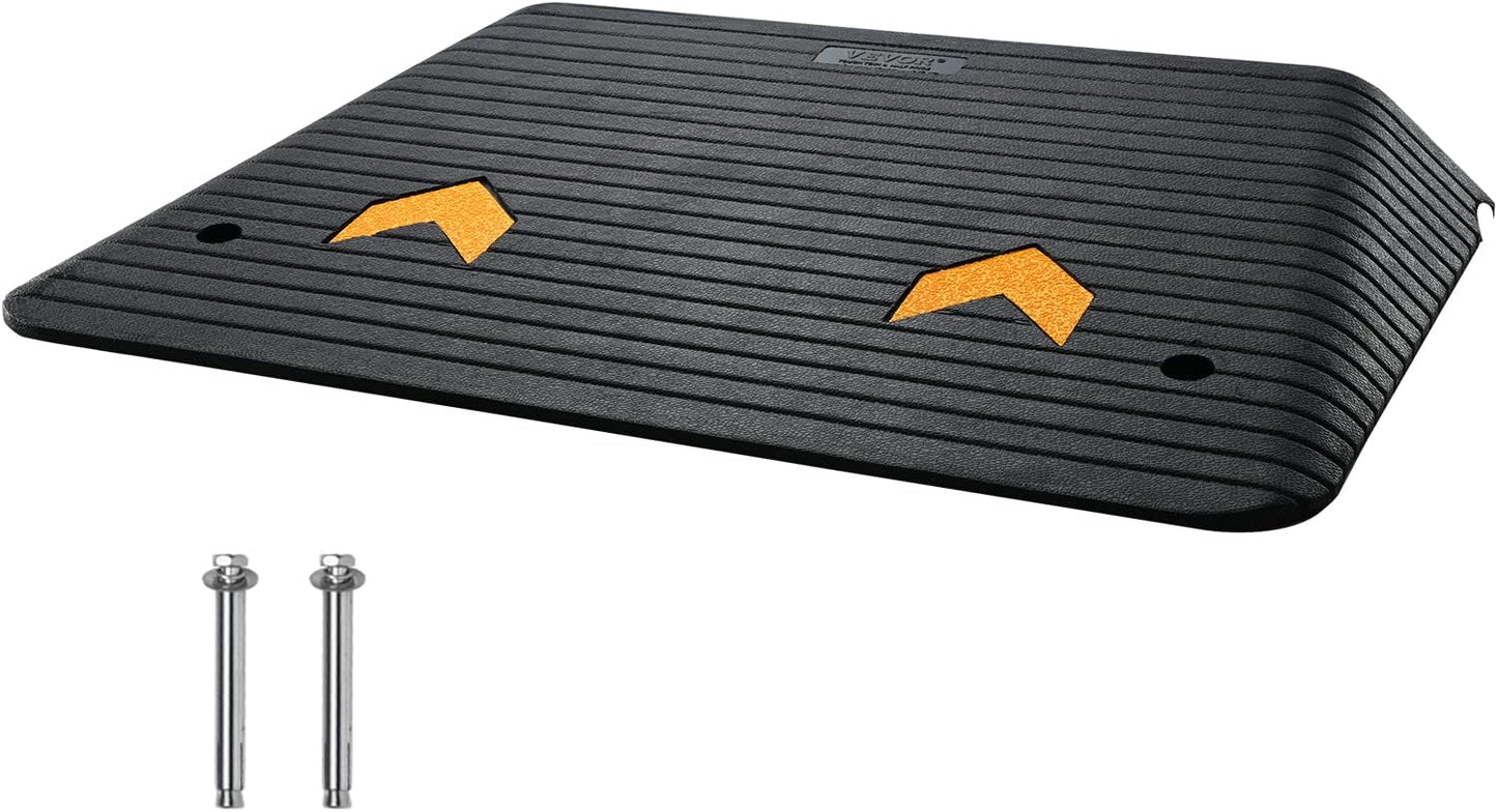 VEVOR 4in Rise Rubber Threshold Ramp for Safe Door Access