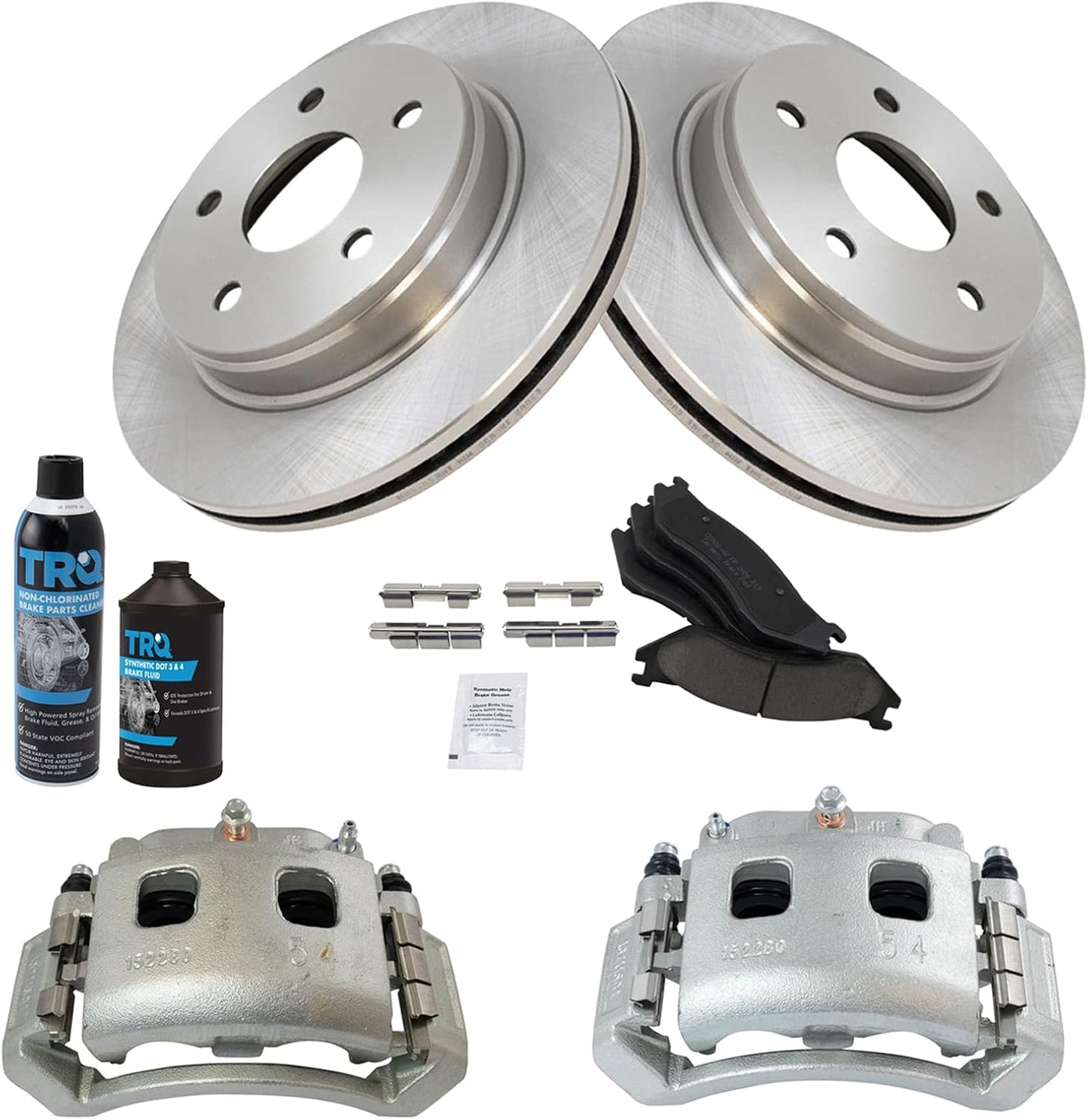 TRQ Front Brake Pad & Rotor Kit for Dodge Durango & Ram 1500