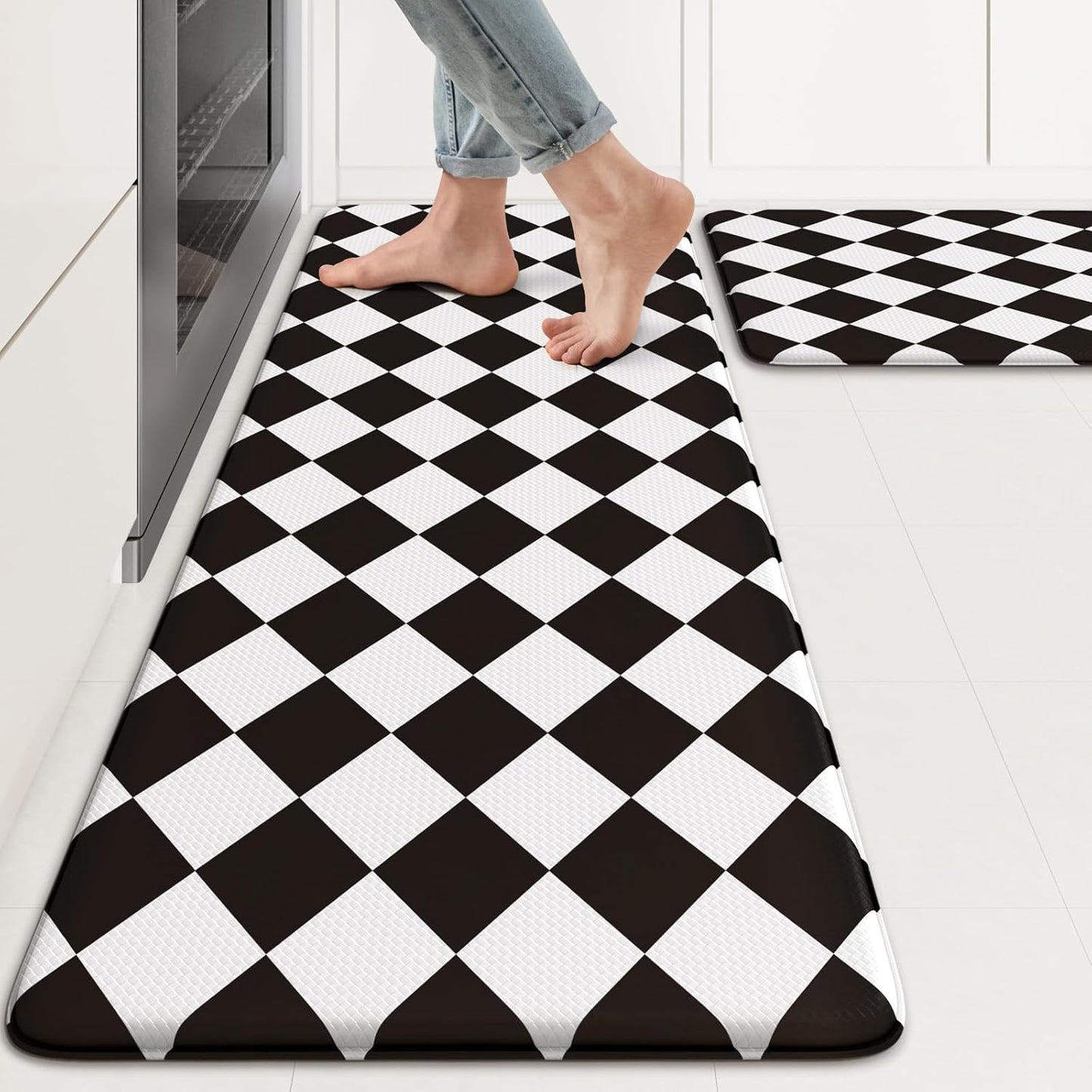 KIMODE Anti Fatigue Kitchen Mats for Comfort and Style