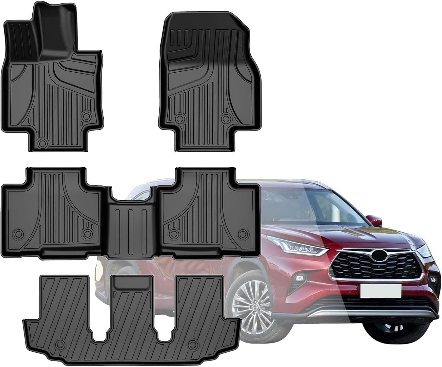 AOMSAZTO Floor Mats for 2020-2025 Toyota Highlander - Heavy Duty