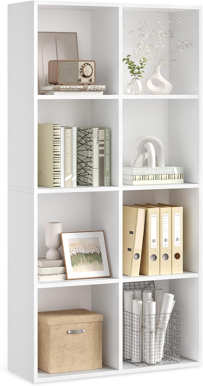 VASAGLE Custos Collection Bookshelf with 8 Compartments for Storage