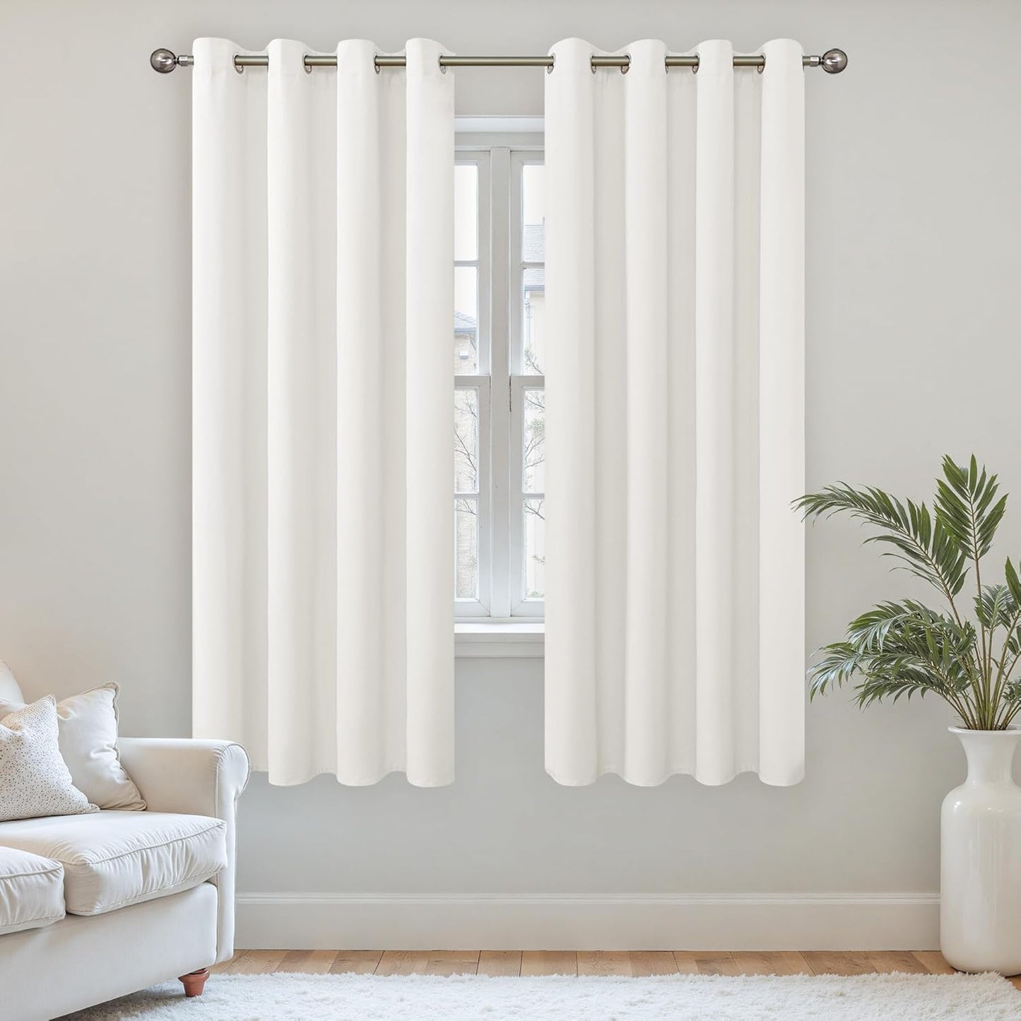 YoungsTex White Velvet Curtains for Elegant Living Spaces