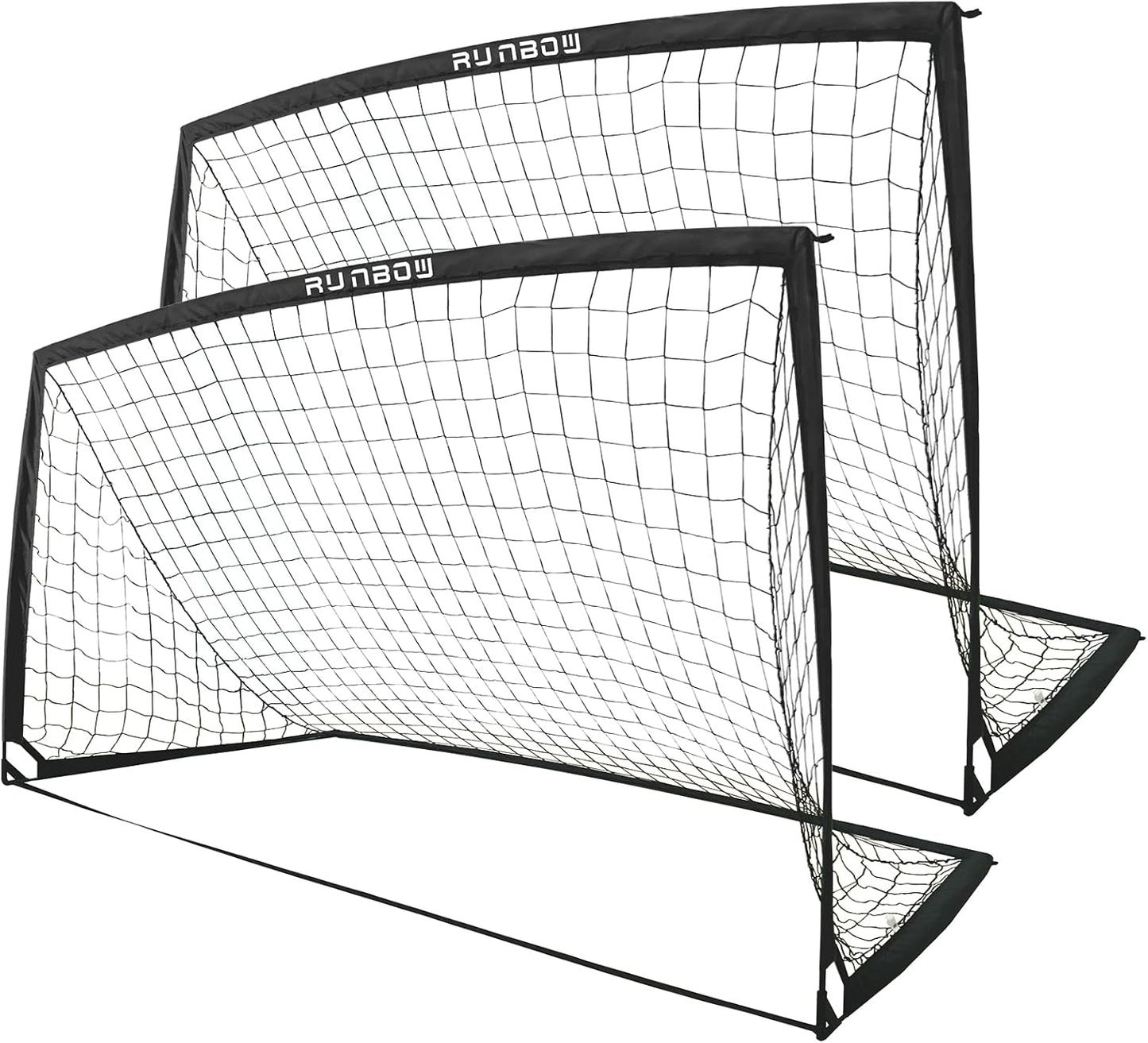 RUNBOW 9x5 ft Portable Kids Soccer Goal for Backyard Fun