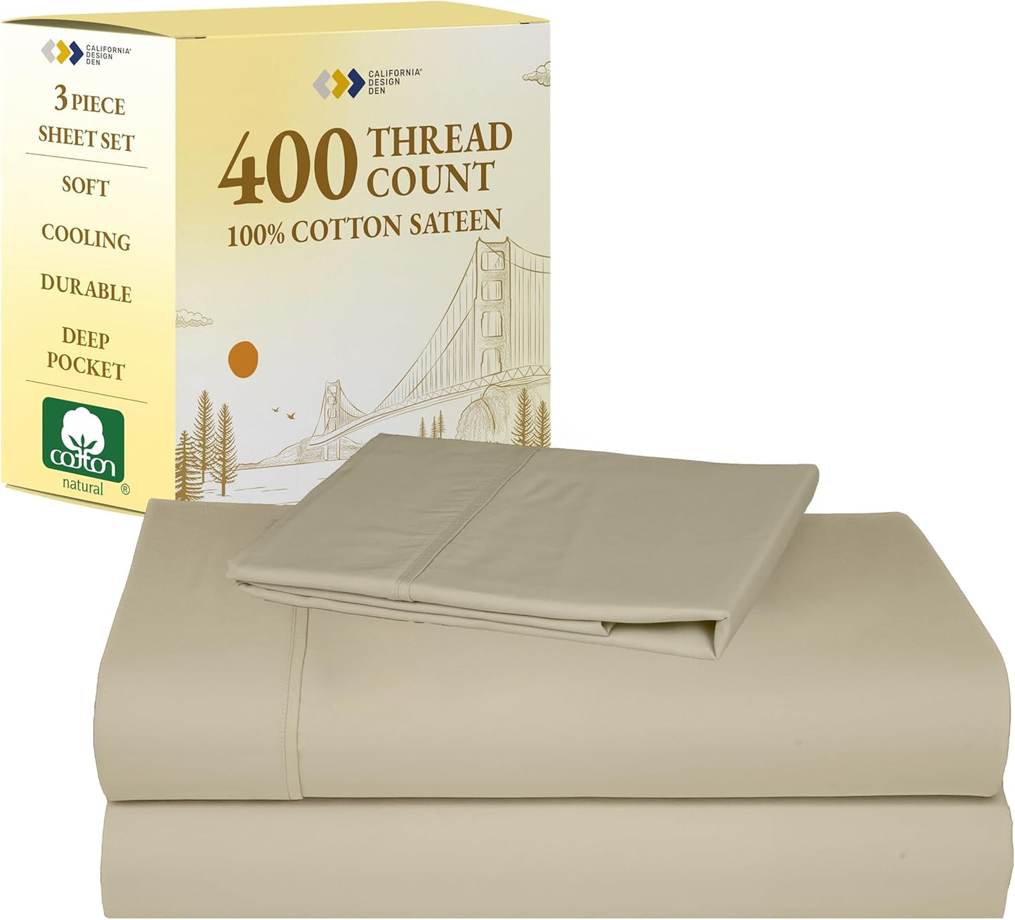 California Design Den Soft Twin Sheets Set for Comfortable Sleep
