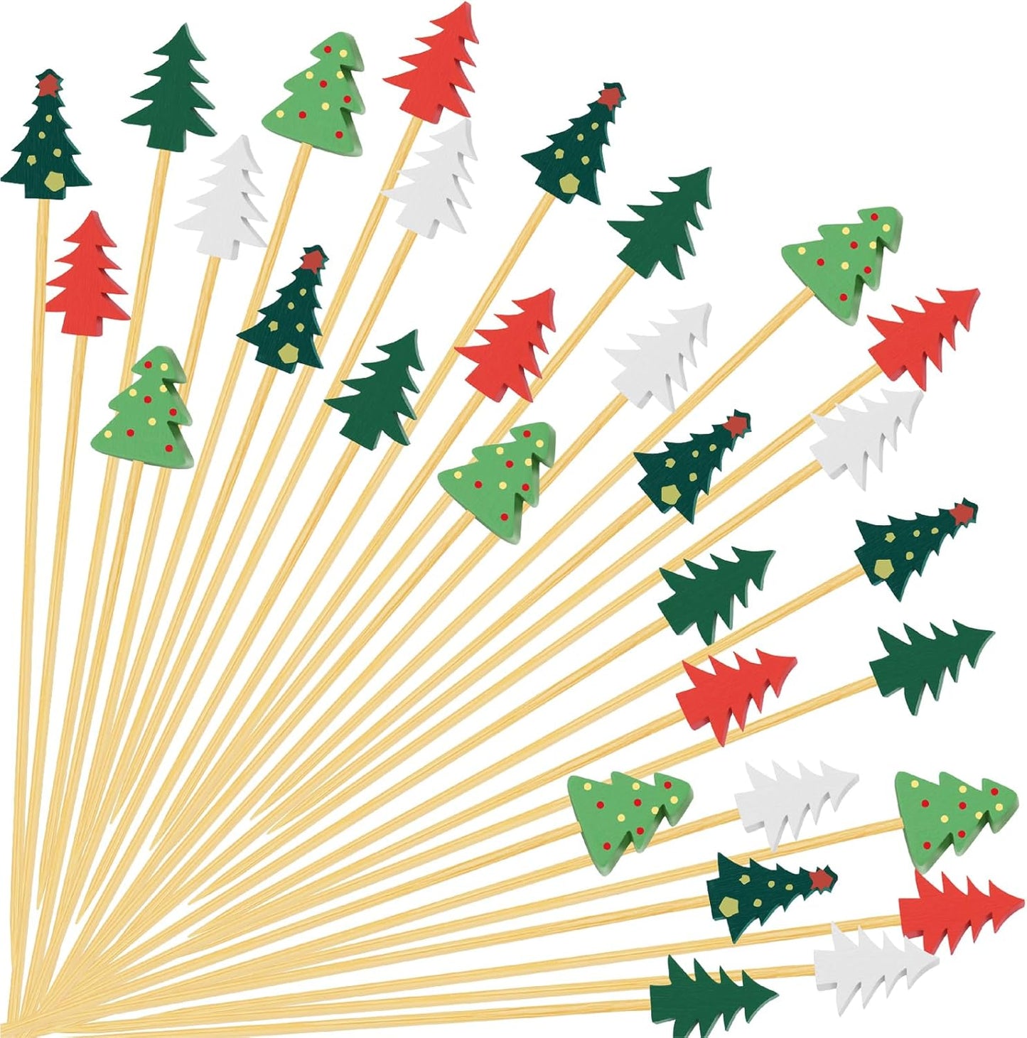 100 Bamboo Christmas Picks for Festive Appetizers!