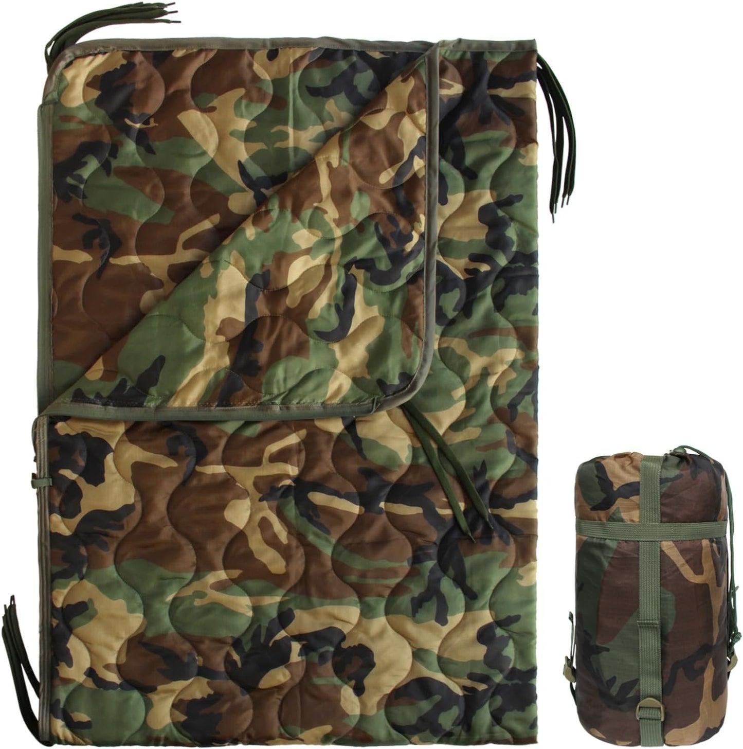 Camo Poncho Liner for Camping, Hiking, and Outdoor Survival