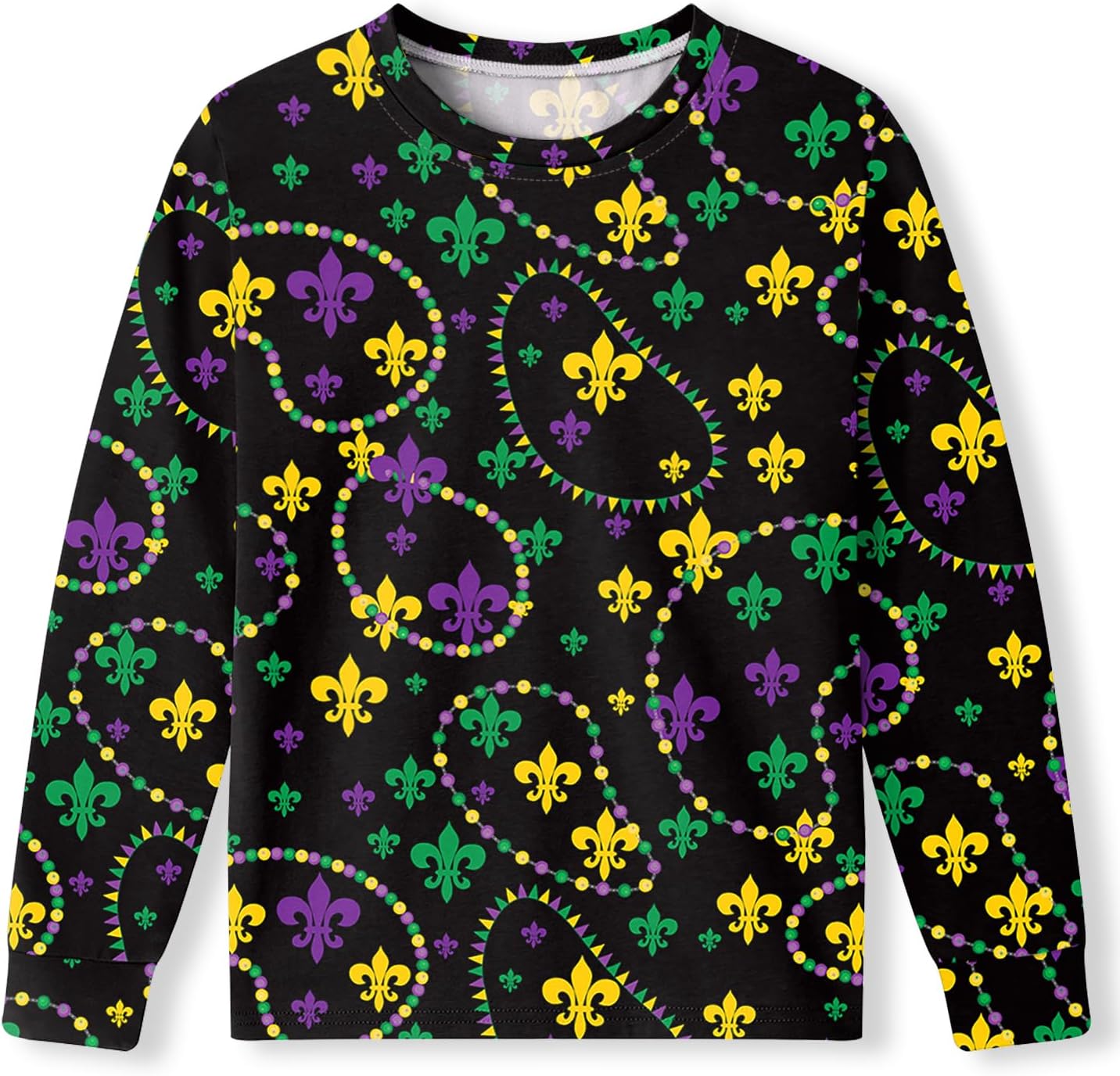 Mardi Gras Kids Sweatshirt by BesserBay: Fun Carnival Wear 4-12 Yrs