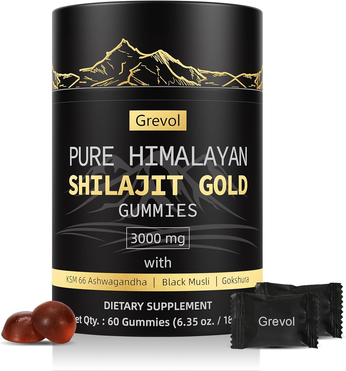 Pure Himalayan Shilajit Gummies for Men & Women - 60 Count