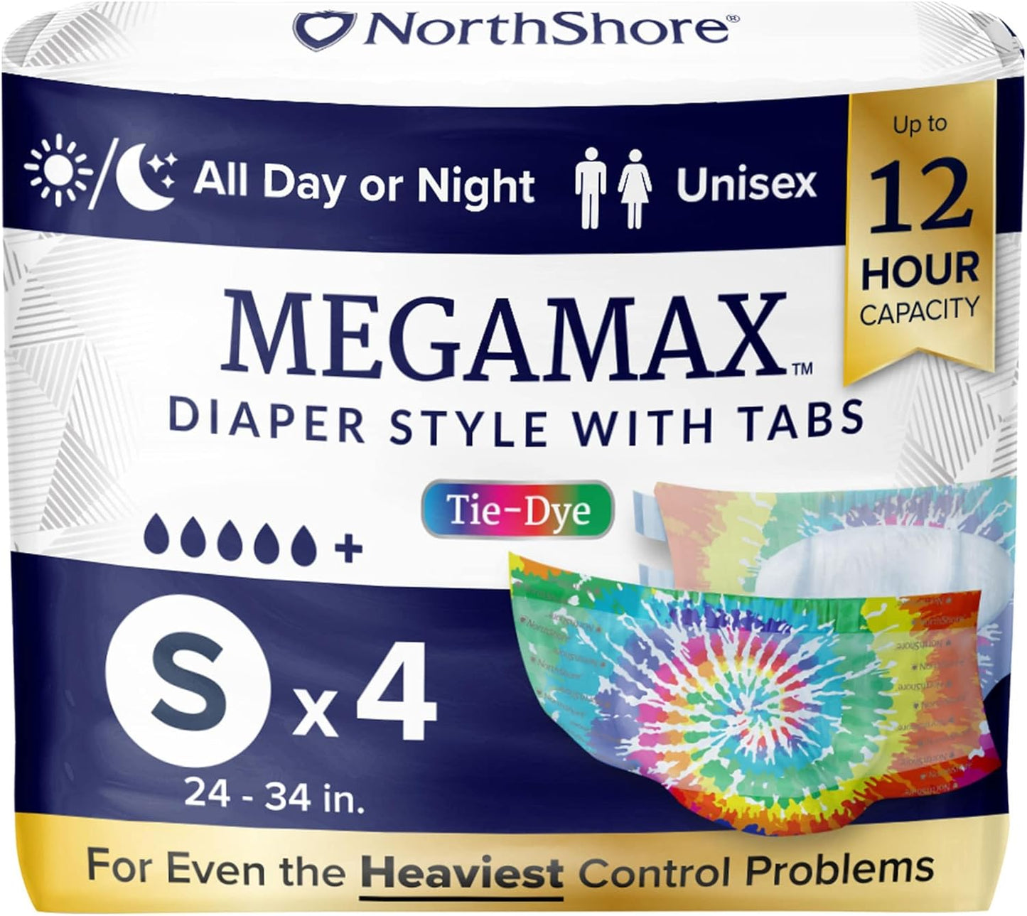 NorthShore MegaMax 12-Hour Small Overnight Diapers - Trial Pack