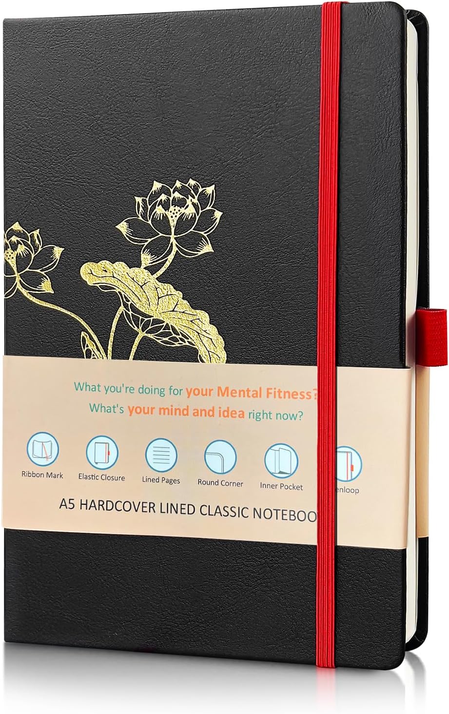Thick Paper A5 Journal Notebook for Work & Travel - 192 Pages