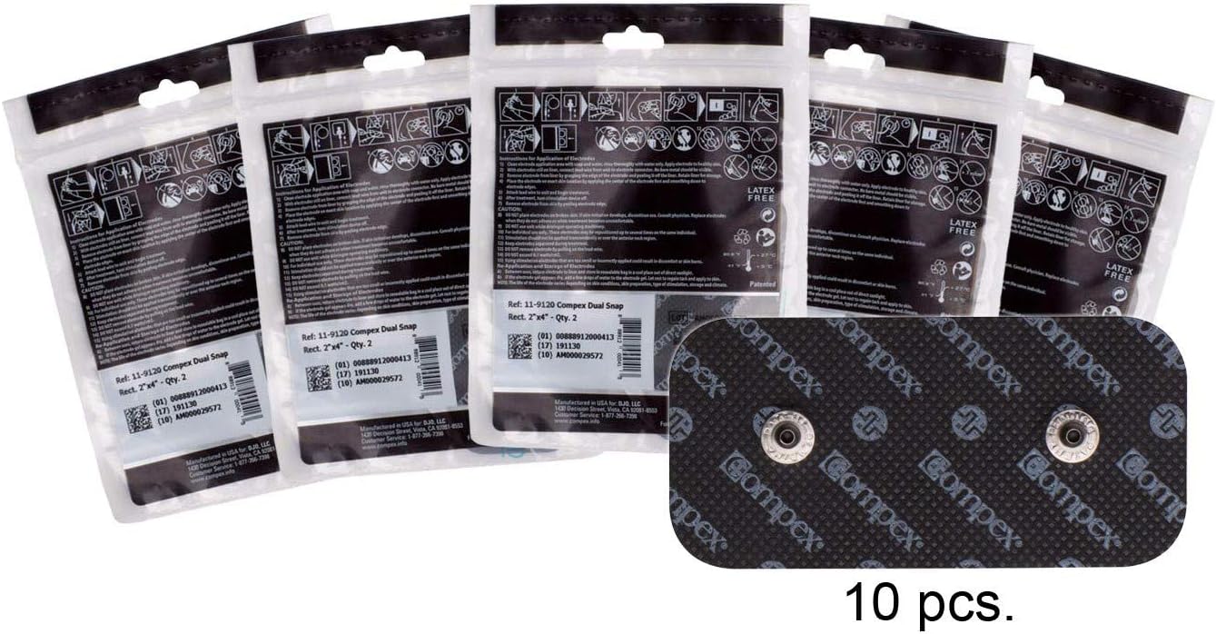 Compex Easy Snap Electrodes for Wireless Muscle Stimulators