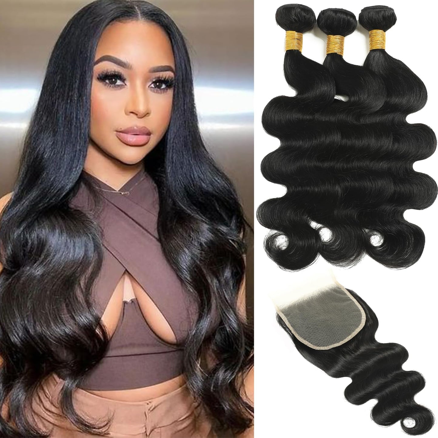 12A Body Wave Bundles with Closure for Stunning Hairstyles