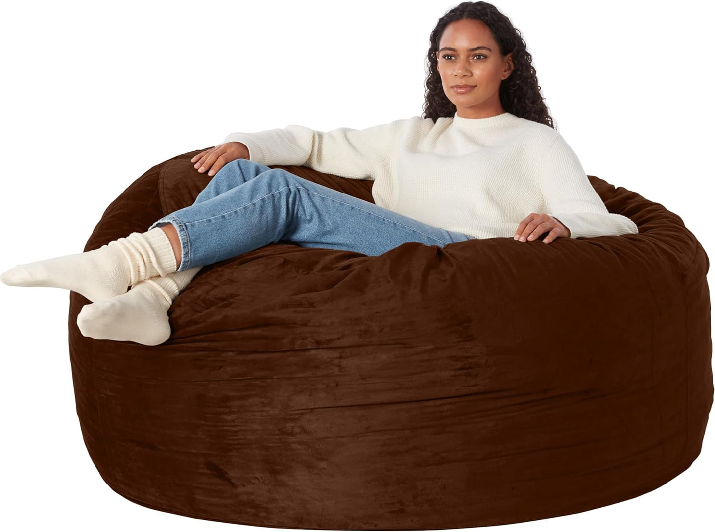 Memory Foam Filled Bean Bag Chair for Casual Floor Seating
