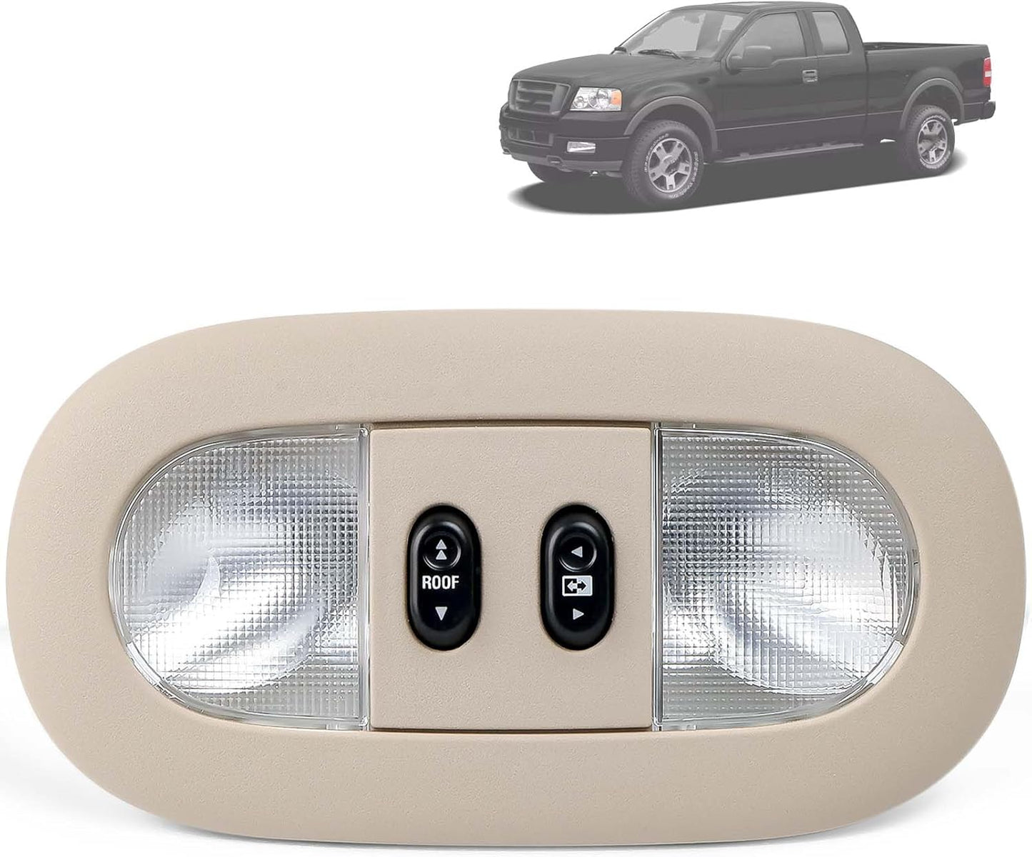Overhead Console with LED Dome Light for Ford F150 2004-2008