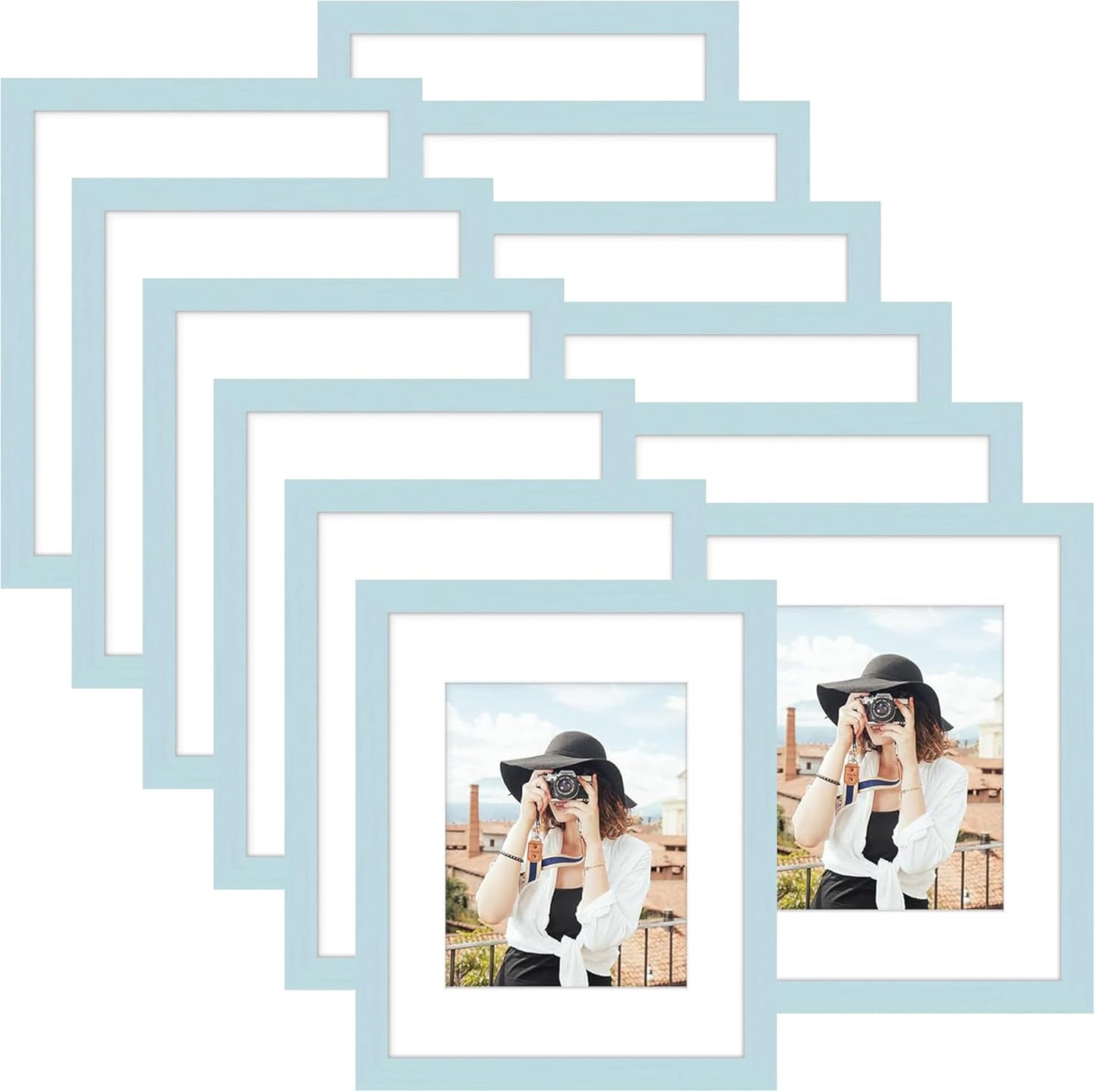 Picrit 9x12 Picture Frame Set of 12 for Wall or Table Display