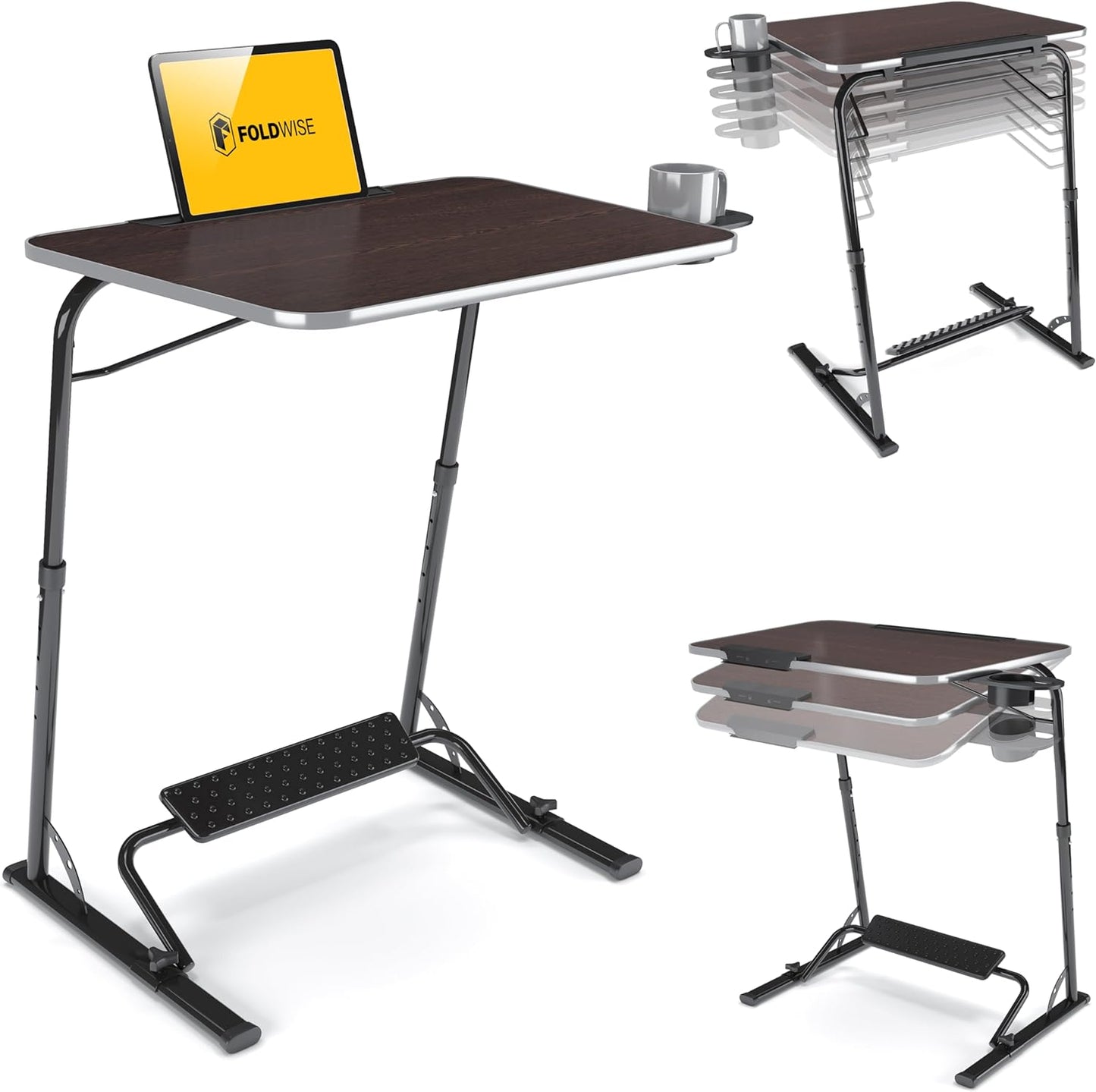 FoldWise TV Tray Table: Extra Large & Sturdy Desk