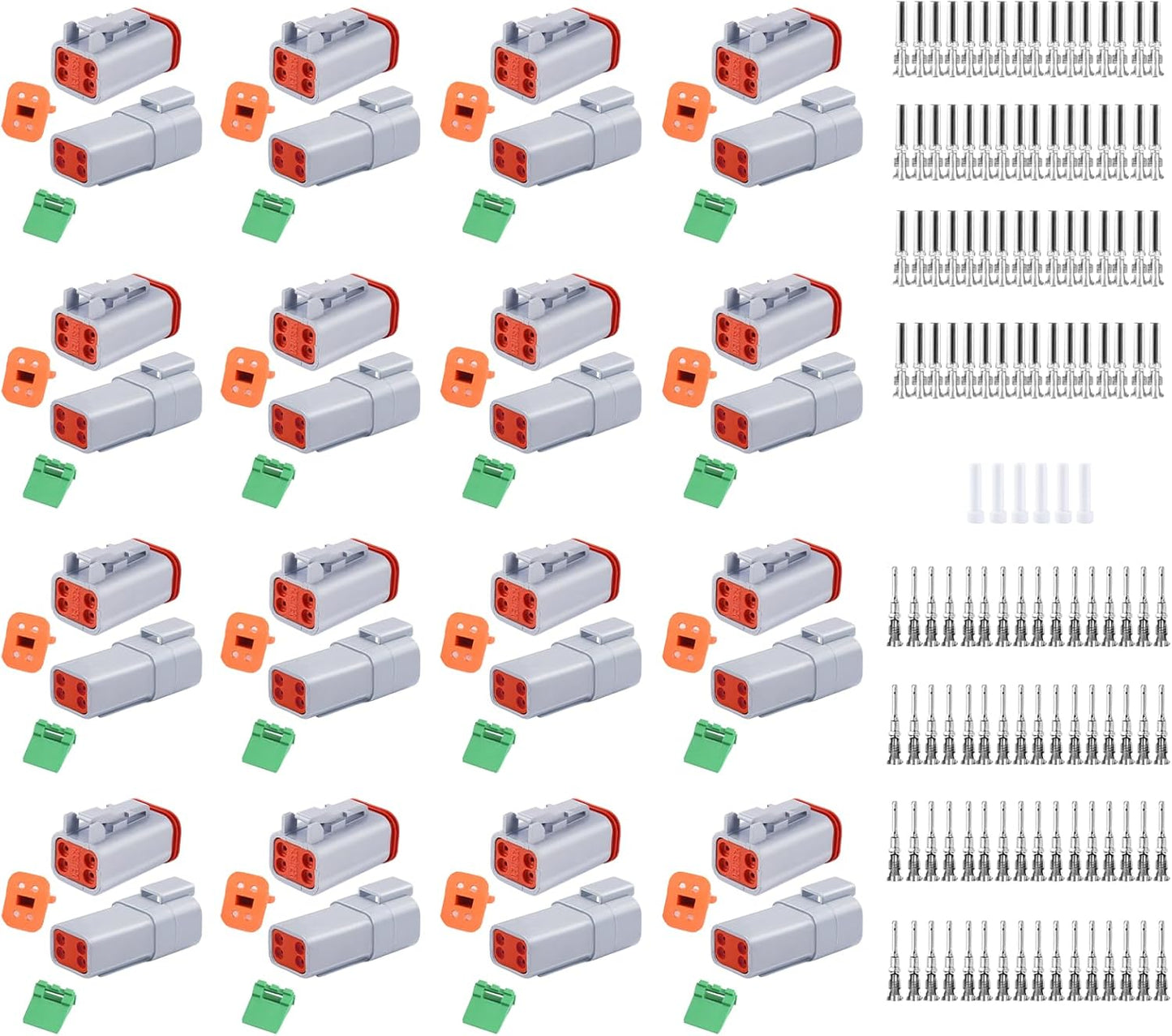 198 PCS Deutsch DT 4 Pin Connectors for Waterproof Wiring Needs