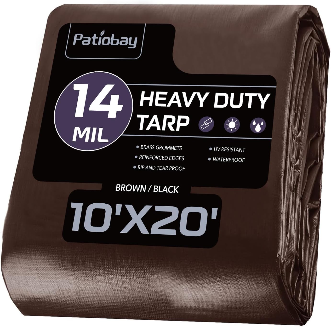 Heavy Duty Waterproof Tarp 10x20FT for Outdoor Use