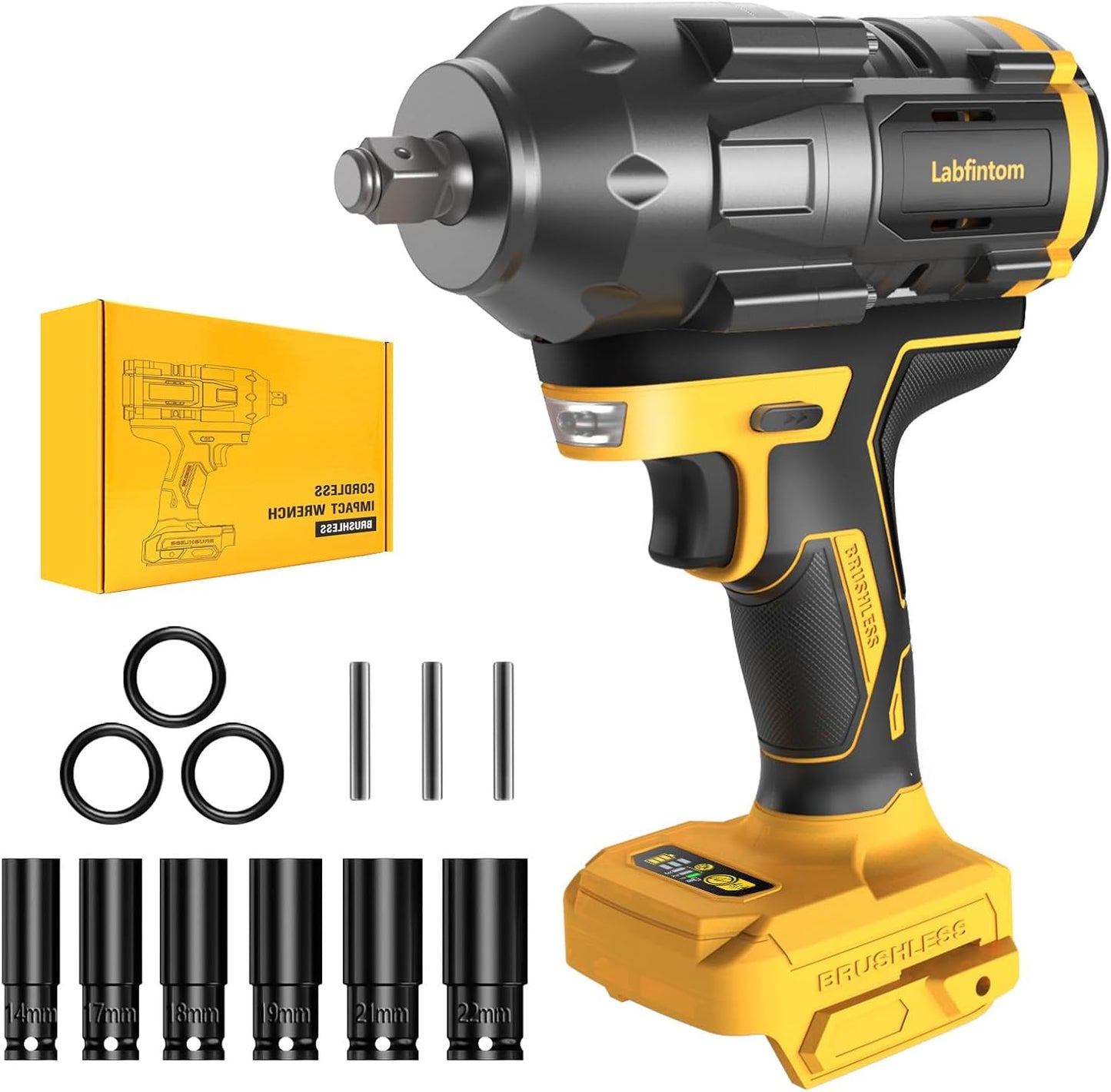 Cordless Impact Wrench for DeWalt 20V Battery with 900Ft-lbs Torque