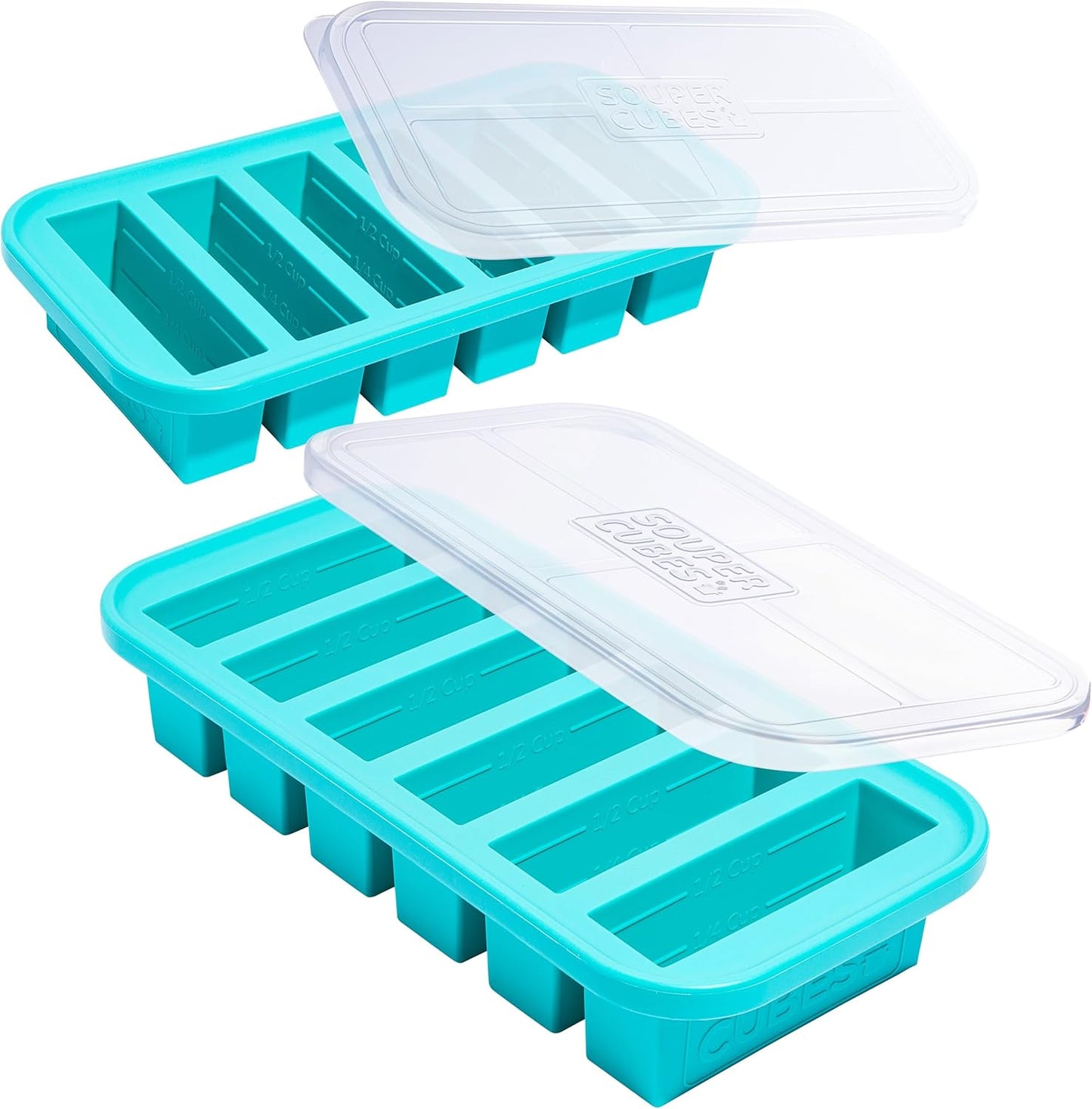 Souper Cubes 1/2 Cup Silicone Freezer Molds for Meal Prep