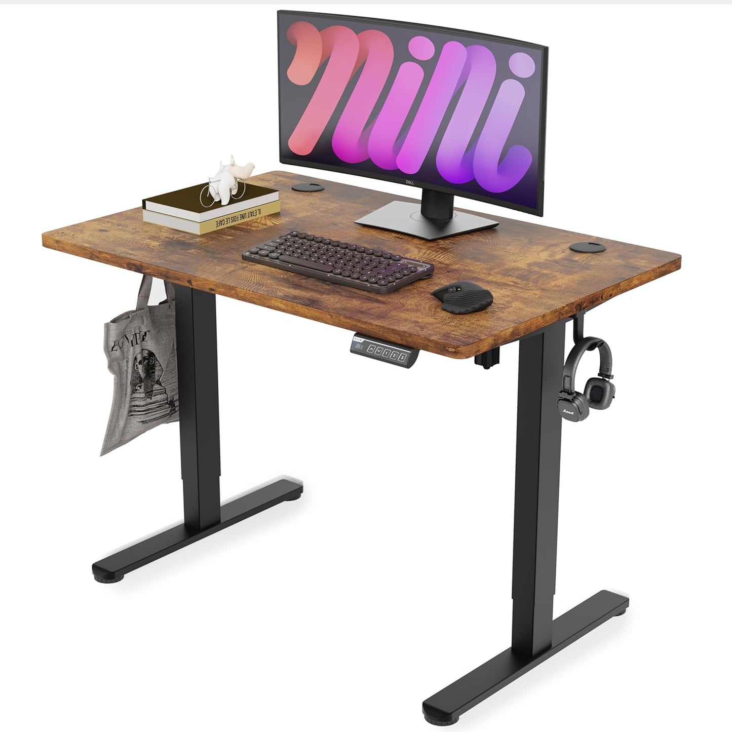 Monomi 39.4ft' Small Sit Stand Desk with Adjustable Height Features
