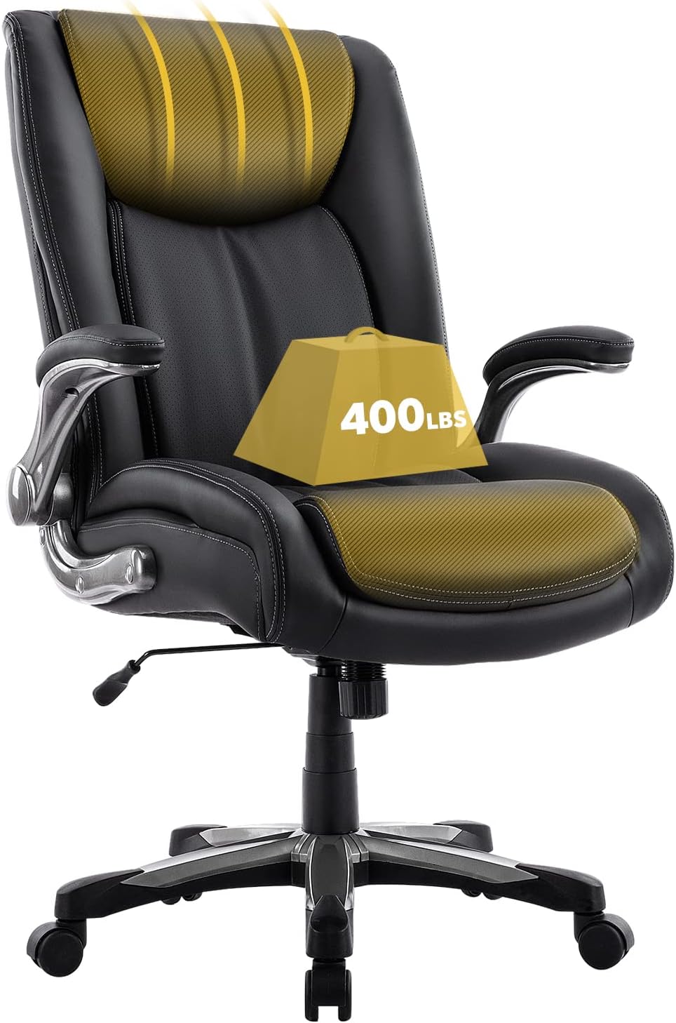 COLAMY Big & Tall 400lbs Office Chair - Heavy Duty & Comfortable