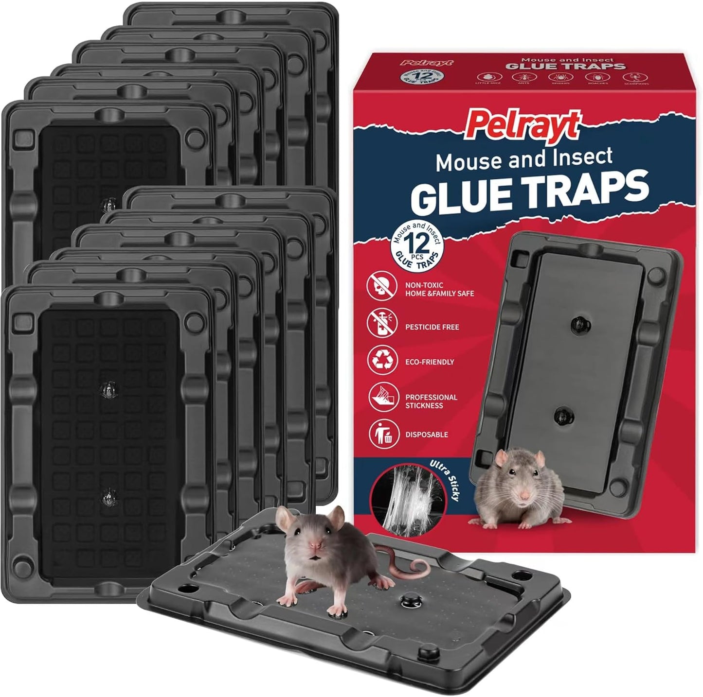 12 Pack Safe Indoor Pest Control Traps by Pelrayt