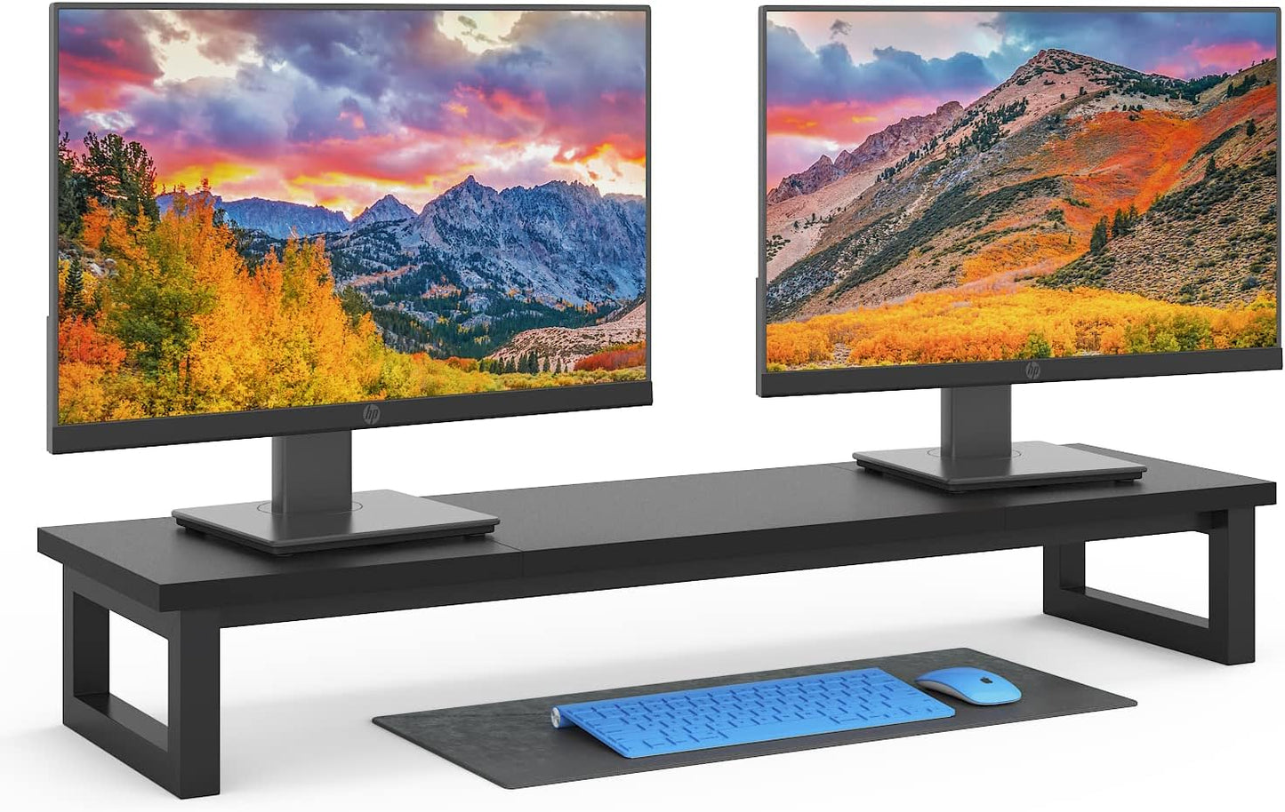 YAOHUOO Dual Monitor Stand Riser for Ergonomic Workspace Setup