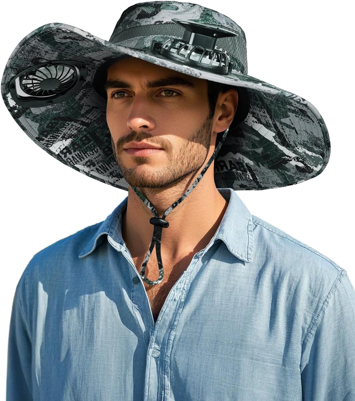 Wide Brim Sun Hat with Solar Fan for Ultimate Sun Protection
