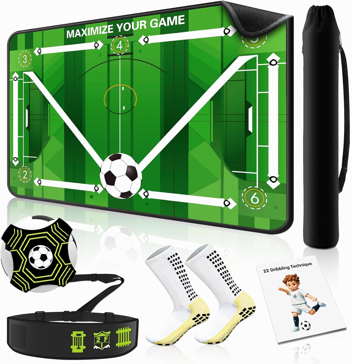 Soccer Training Mat for Footwork Mastery and Ball Control Skills