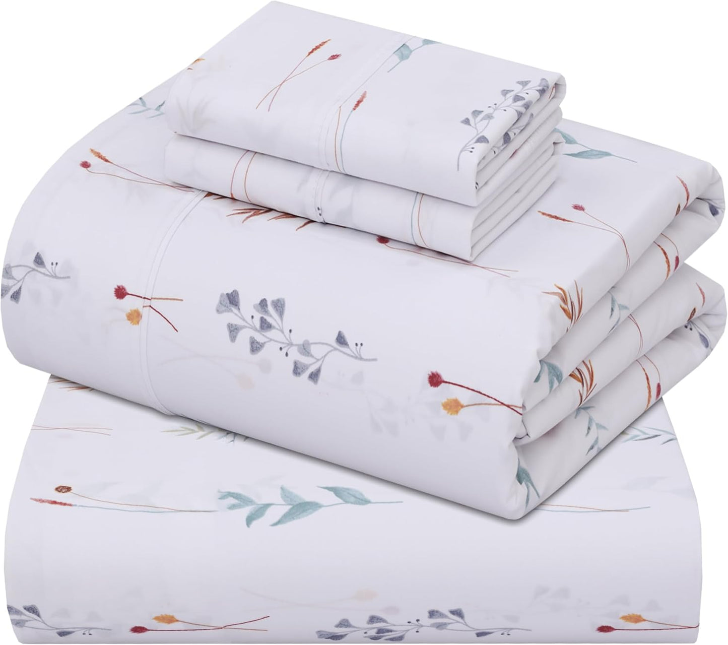 Cooling & Crisp Full Size Cotton Sheets Set for Comfortable Sleep