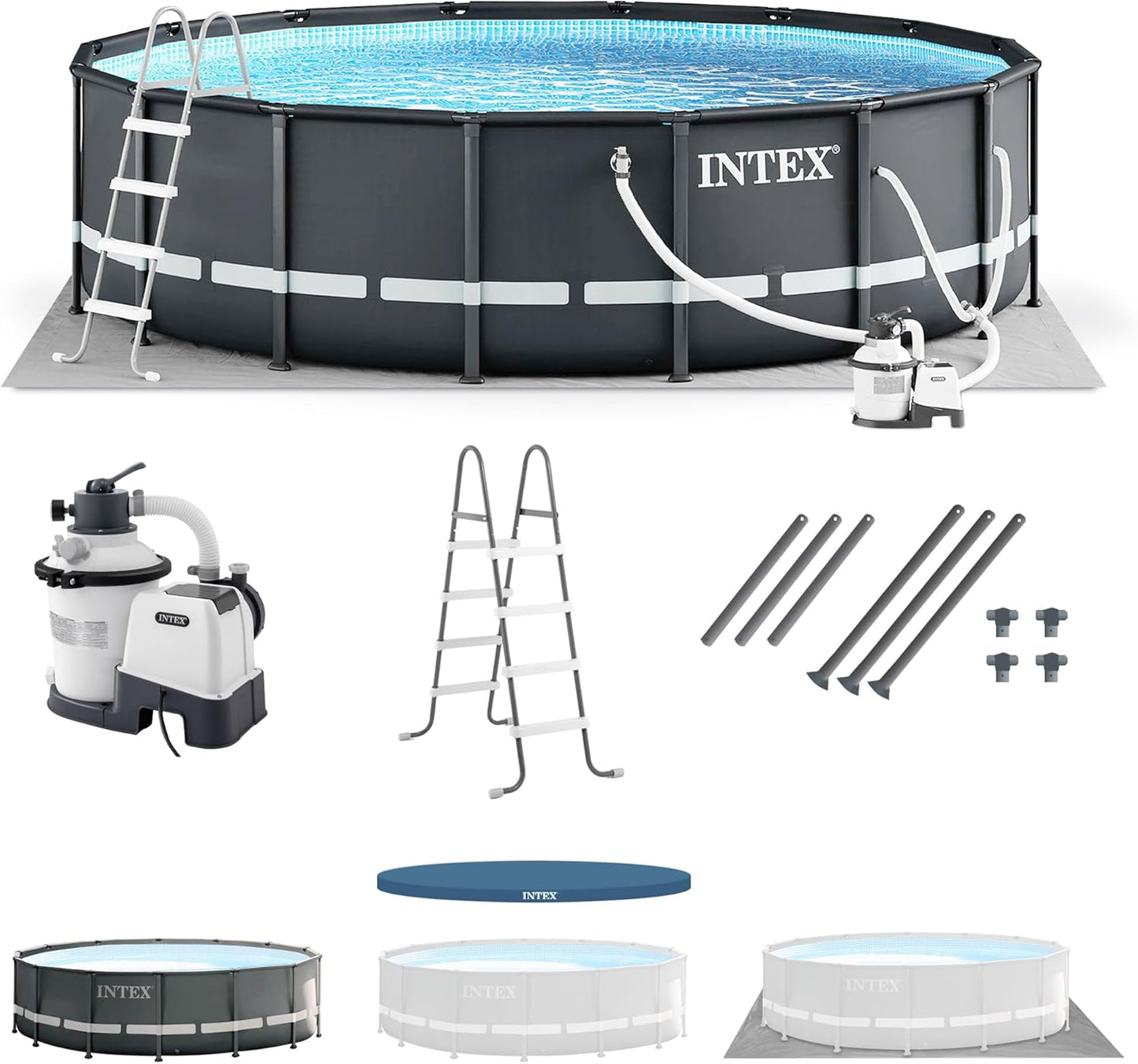 Intex Ultra XTR Frame 14ft x 42ft Round Pool Set with Filter
