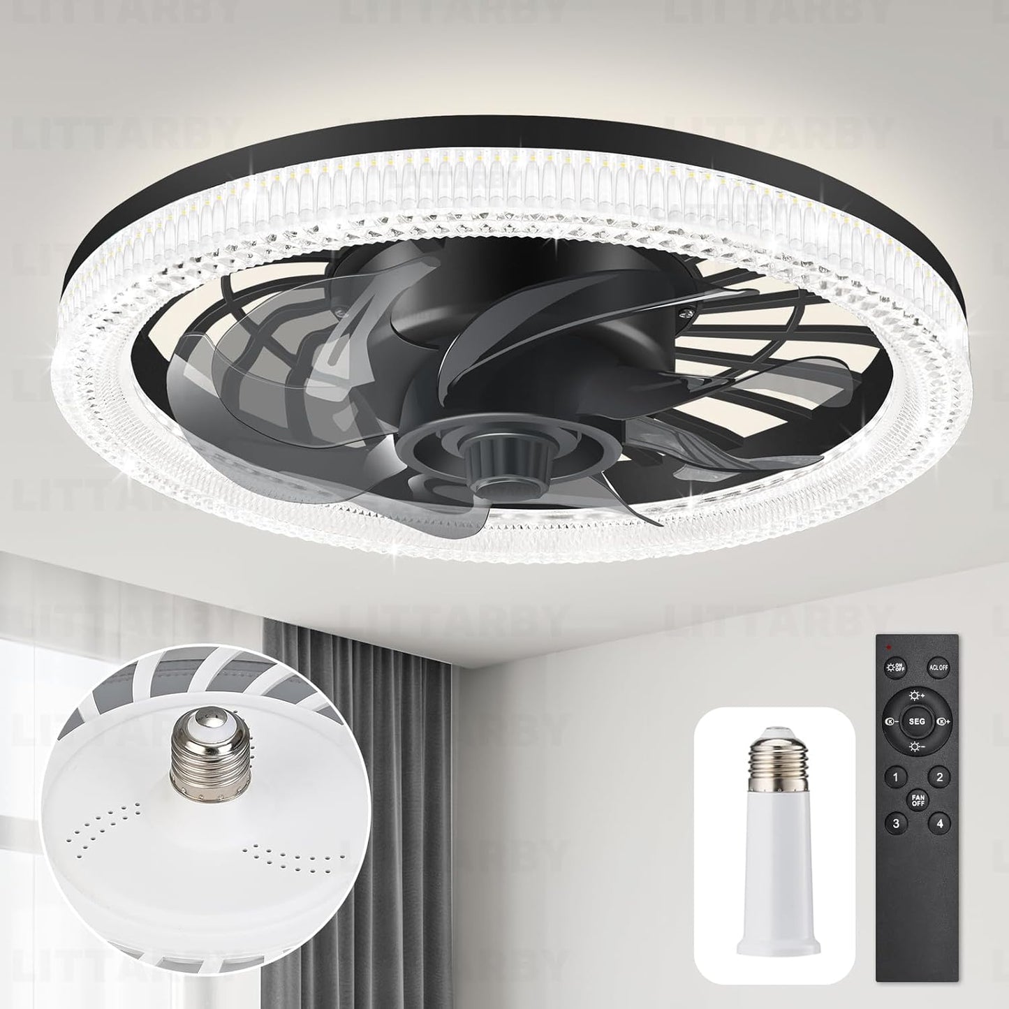 Ceiling Fans with Lights and Remote Control for Small Spaces